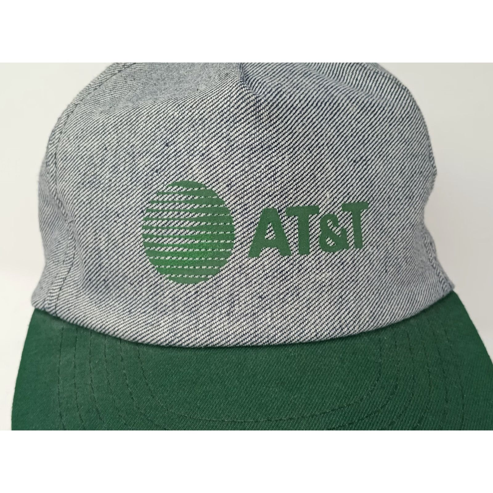 Denime VINTAGE AT&T Snapback Denim Green Made In The USA Hat Size ONE SIZE - 6 Thumbnail