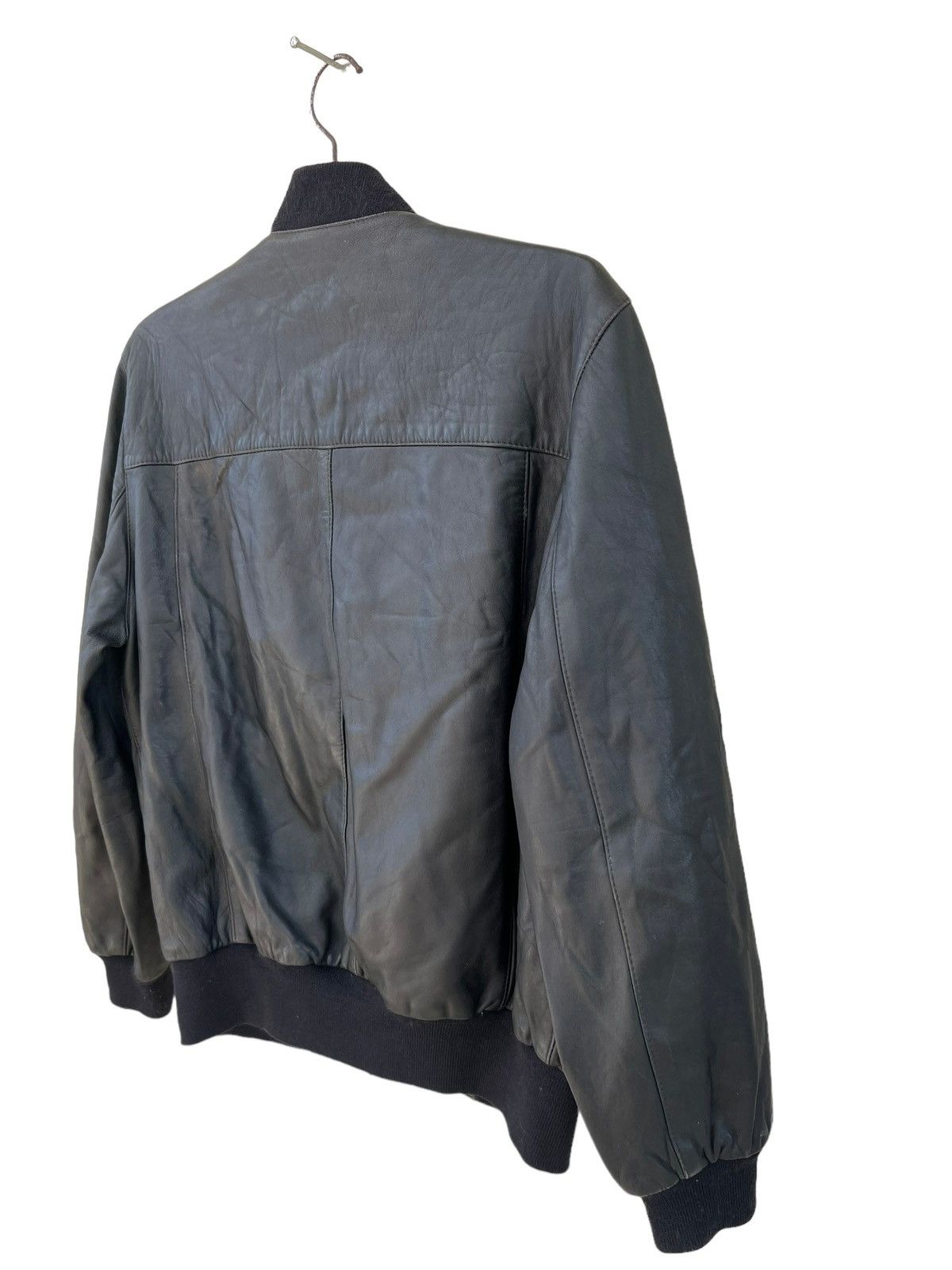 Burberry Vintage Burberrys’ England Black Leather Bomber Jacket Size US L / EU 52-54 / 3 - 19 Thumbnail