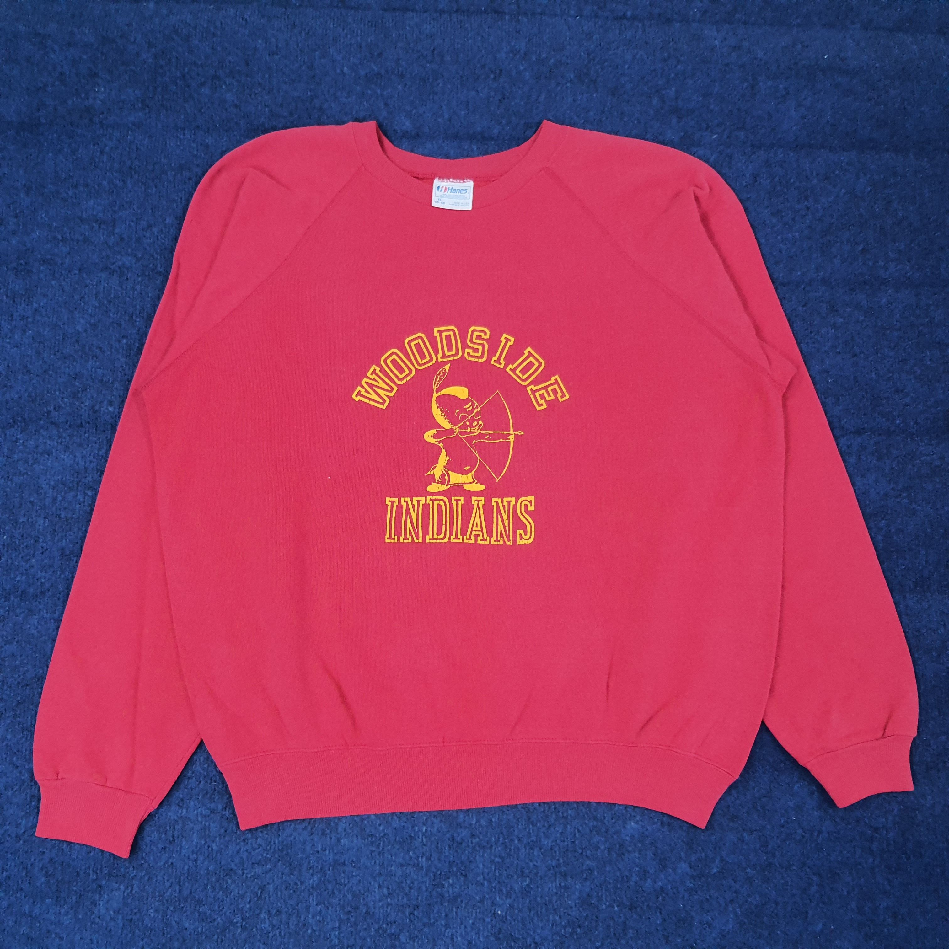Hanes Vintage Woodside Indians Sweatshirt C264N24 Size US L / EU 52-54 / 3 - 1 Thumbnail