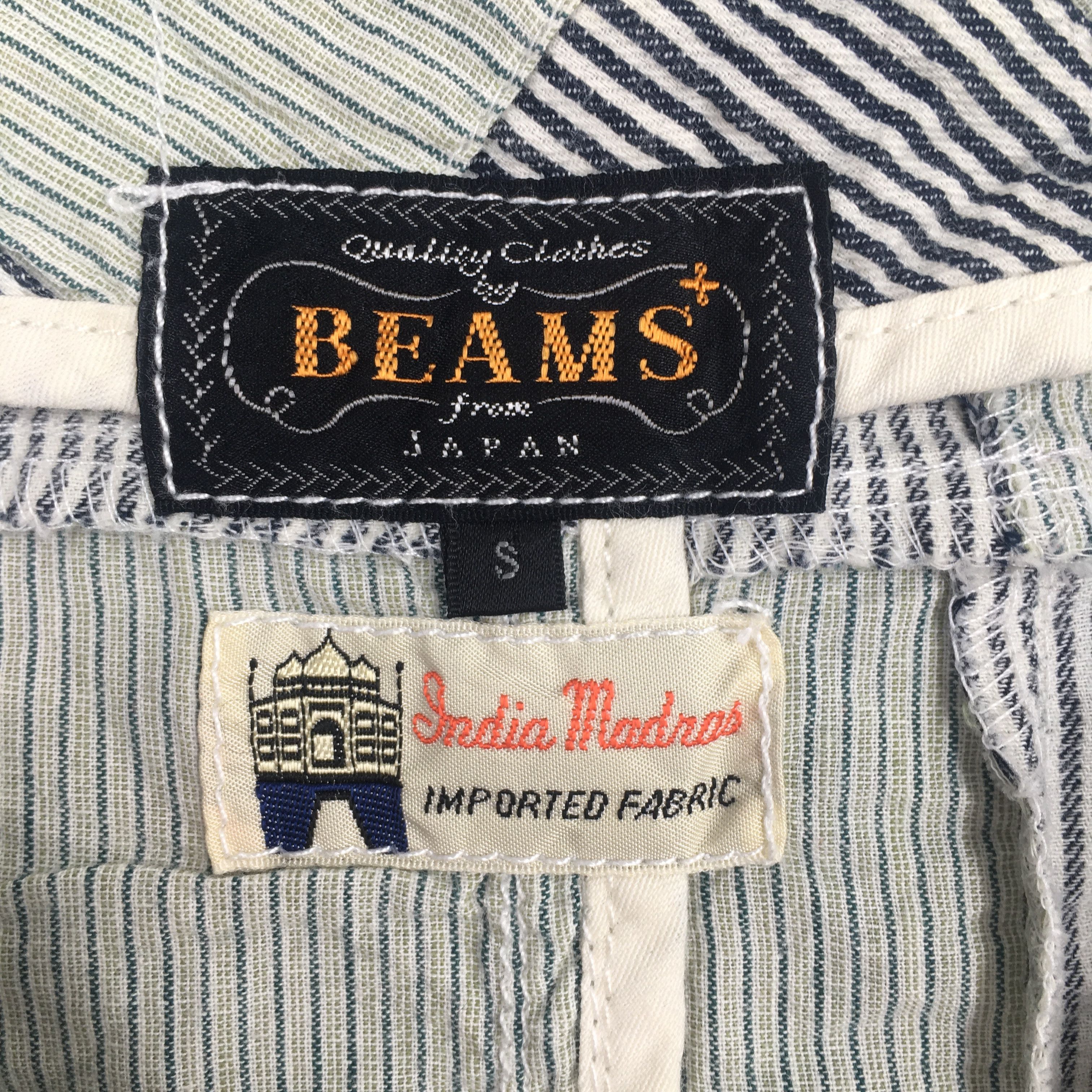 Beams Japan Beams Japan Plaid Patchwork Vest Jacket Small Size US S / EU 44-46 / 1 - 4 Thumbnail