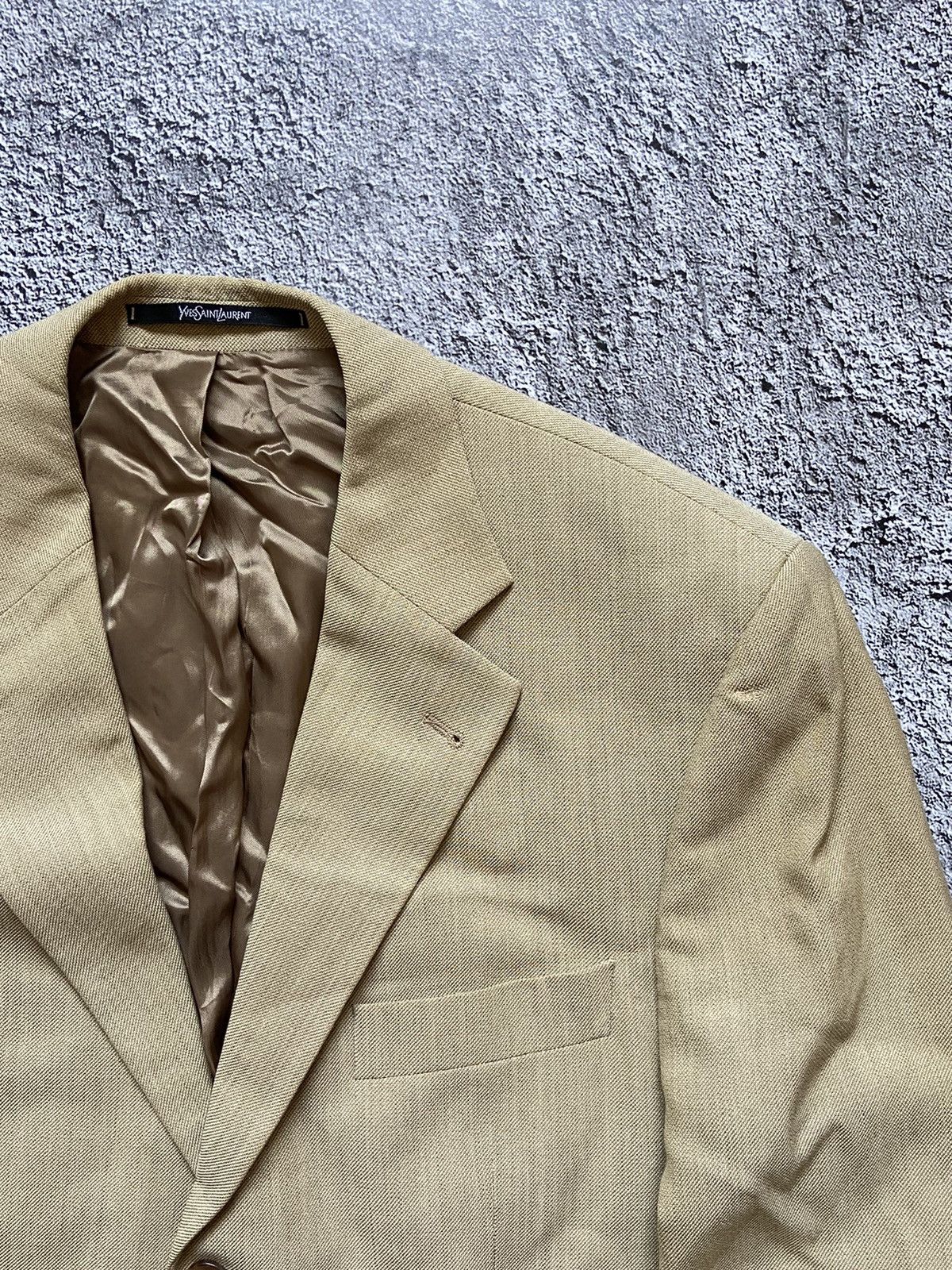 Saint Laurent Paris × Vintage × Yves Saint Laurent Vintage Yves Saint Laurent Distressed Blazer YSL Size 52R - 6 Thumbnail