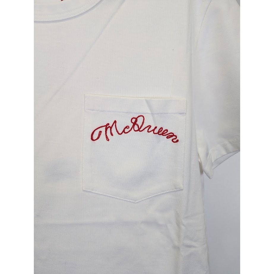 Alexander McQueen o1rshd1 Short Sleeve T-Shirt in White Size US L / EU 52-54 / 3 - 6 Thumbnail