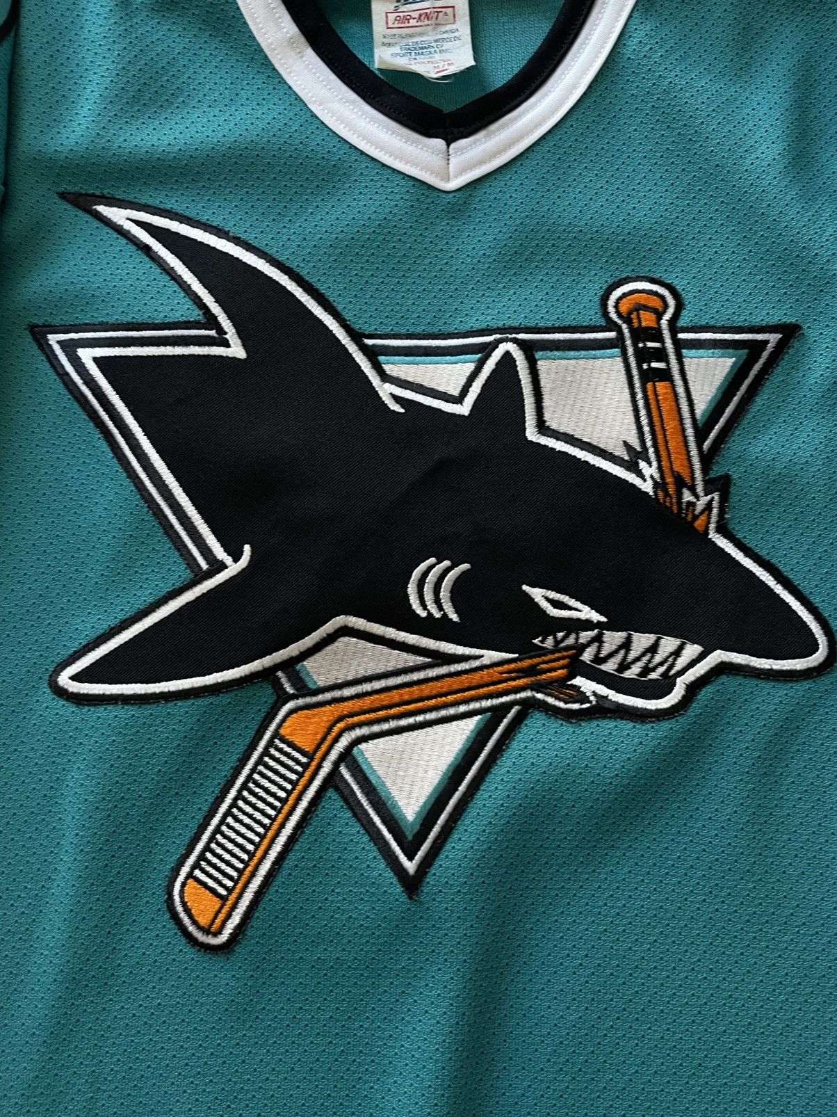 NHL Vintage 90's CCM San Jose Sharks NHL Hockey Jersey RARE Size US M / EU 48-50 / 2 - 5 Thumbnail