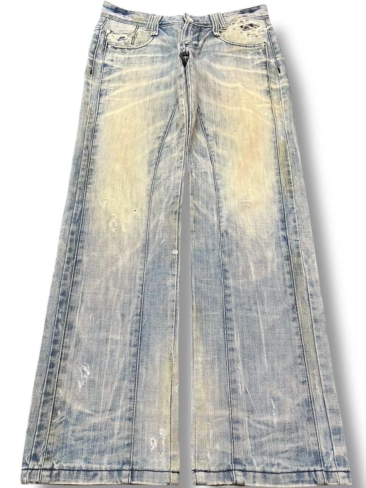 Hysteric Glamour Vintage A.V.H Baggy Skater Mudwash Distressed Denim Size US 33 - 1 Thumbnail