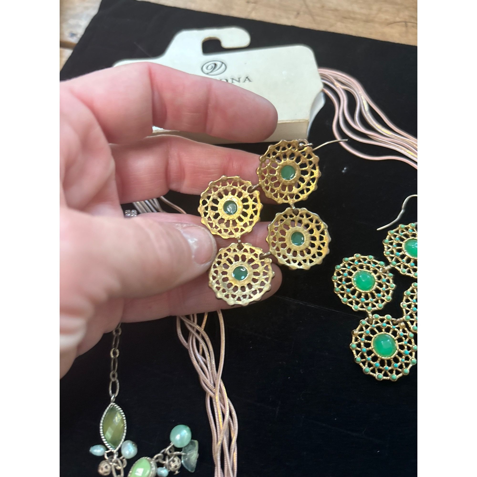 Other VERSONA Turquoise & Gold Statement Necklaces And Earring Set Size ONE SIZE - 9 Thumbnail