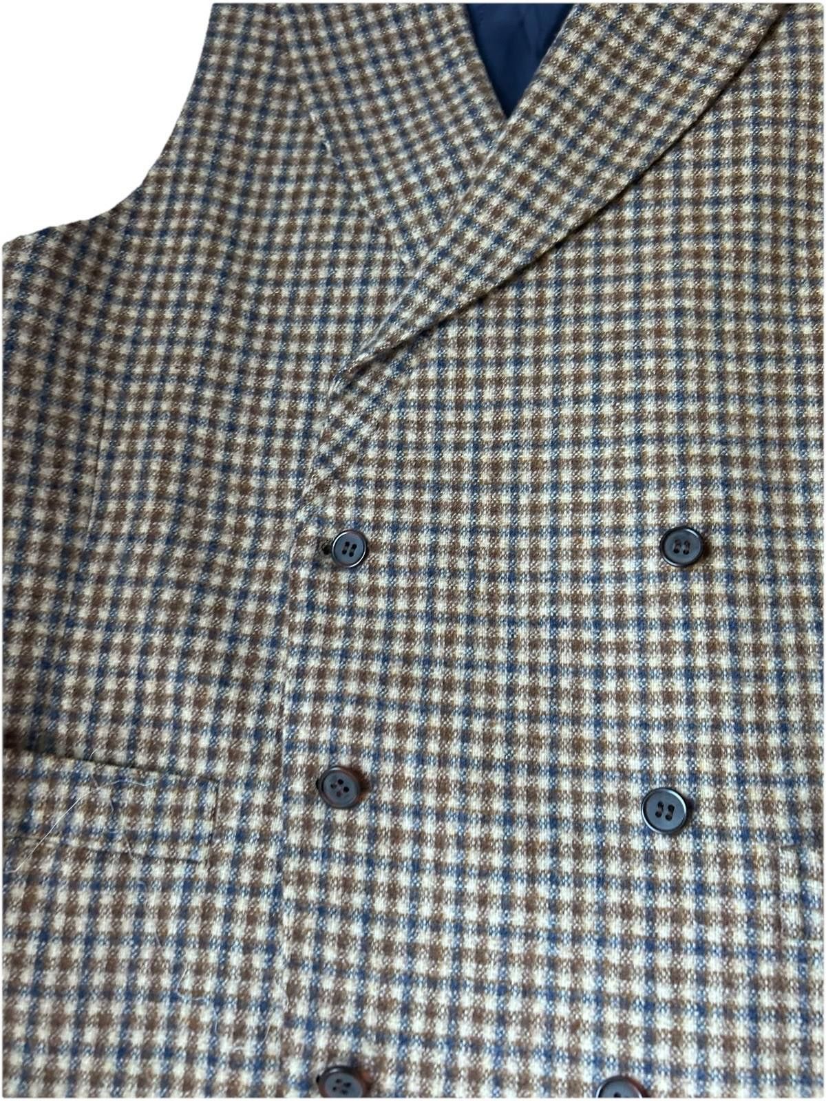Suitsupply Suitsupply Vest Wool-Cashmere Carlo Barbera Check 2 breasted Size US M / EU 48-50 / 2 - 5 Thumbnail