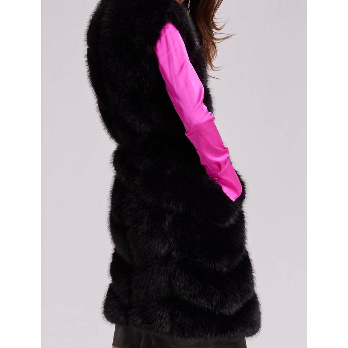 Generation Love GENERATION LOVE Collette Faux Fur Vest In Black