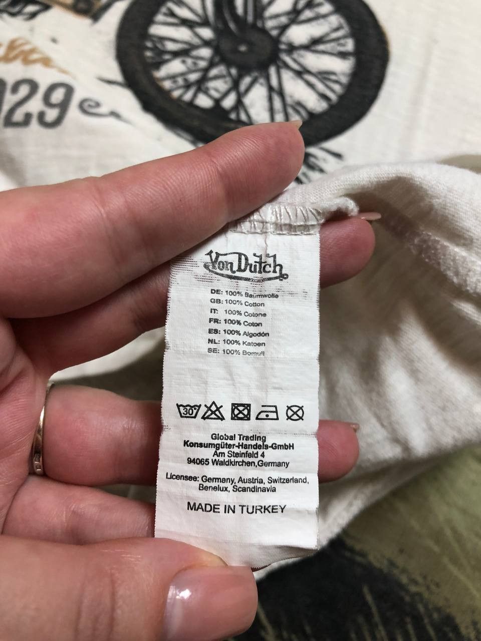 Von Dutch Von Dutch Big Heritage Motorcycle Print Crew Neck T-Shirt Size US L / EU 52-54 / 3 - 3 Thumbnail