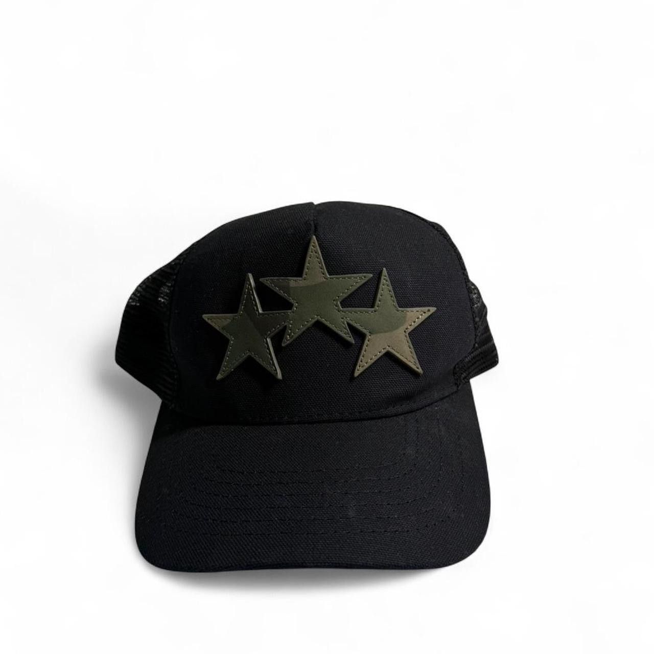Amiri Amiri black green 3 star trucker hat | Grailed