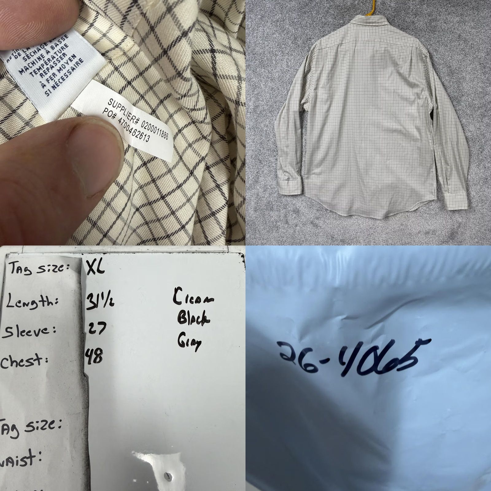Polo Ralph Lauren Polo Ralph Lauren Button Up Shirt Mens XL Cream Check Slim Fit Office Casual Size US XL / EU 56 / 4 - 8 Thumbnail