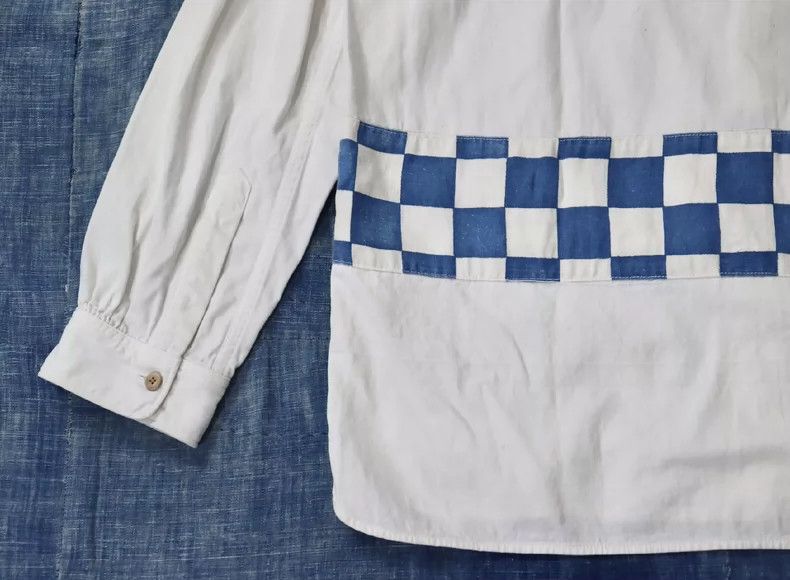 Visvim VisvimCheckerboard blue dyed shirt 2504-Nextarrow Size US L / EU 52-54 / 3 - 4 Thumbnail