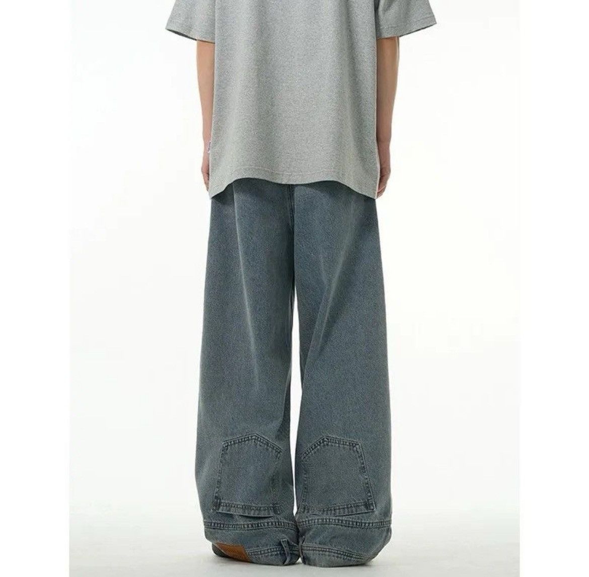Japanese Brand High street washed straight baggy jeans Size US 31 - 3 Thumbnail