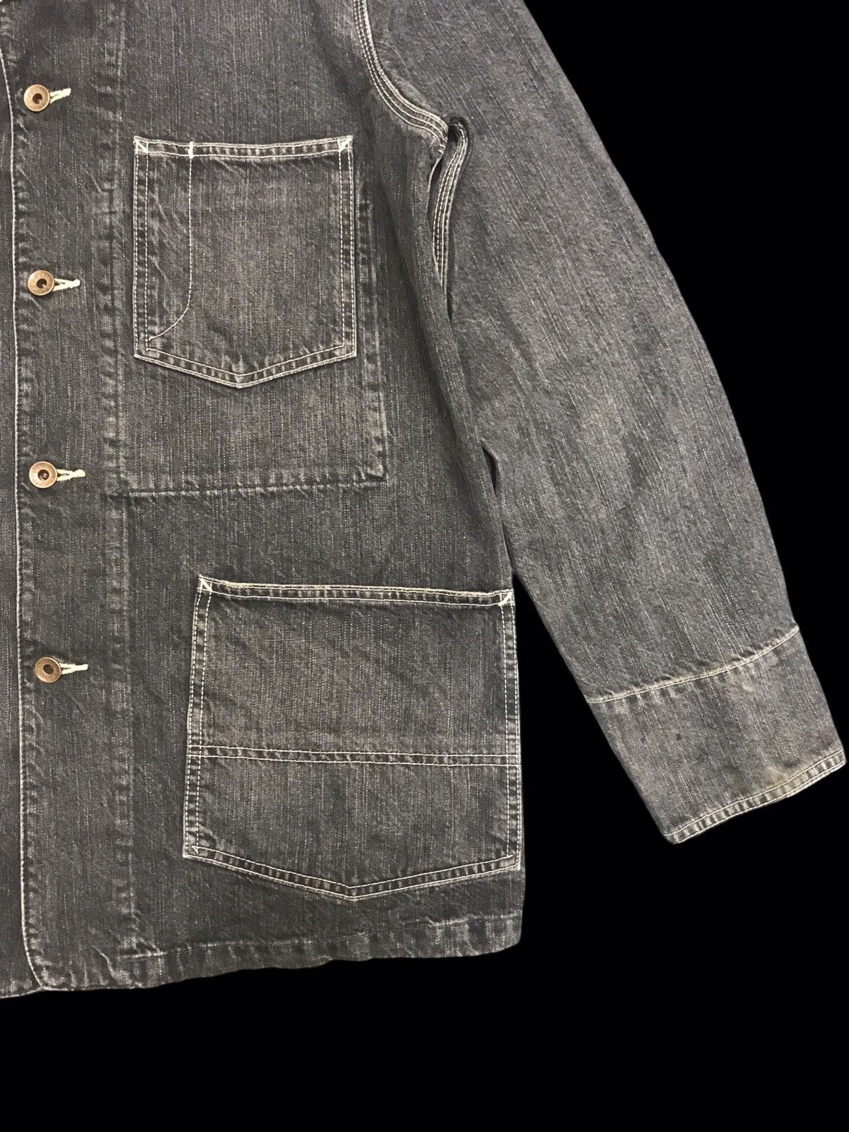 Edwin 💥ARCHIVAL💥VTG EDWIN BLACK WASH CHORE JACKET F361 Size US L / EU 52-54 / 3 - 8 Thumbnail