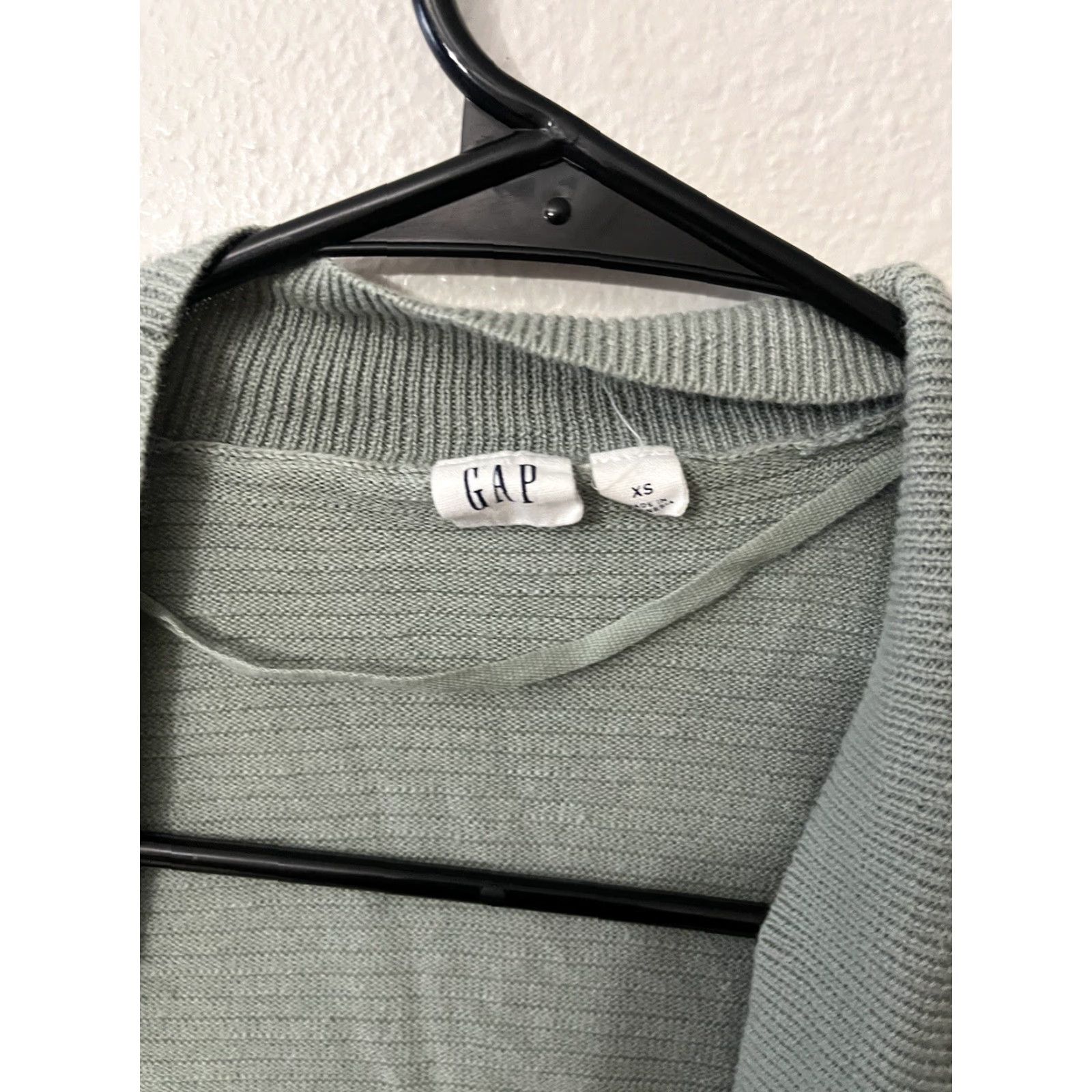 Gap Gap Cardigan Knit Sweater Women's XS Green Casual Short Sleeve Retro 90s Size XS / US 0-2 / IT 36-38 - 2 Thumbnail