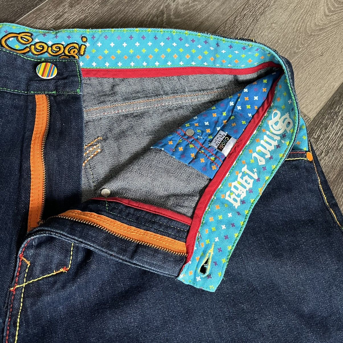 Coogi Vintage 1990s Coogi Baggy Rainbow Skater Denim Jean Shorts Size US 42 / EU 58 - 9 Thumbnail