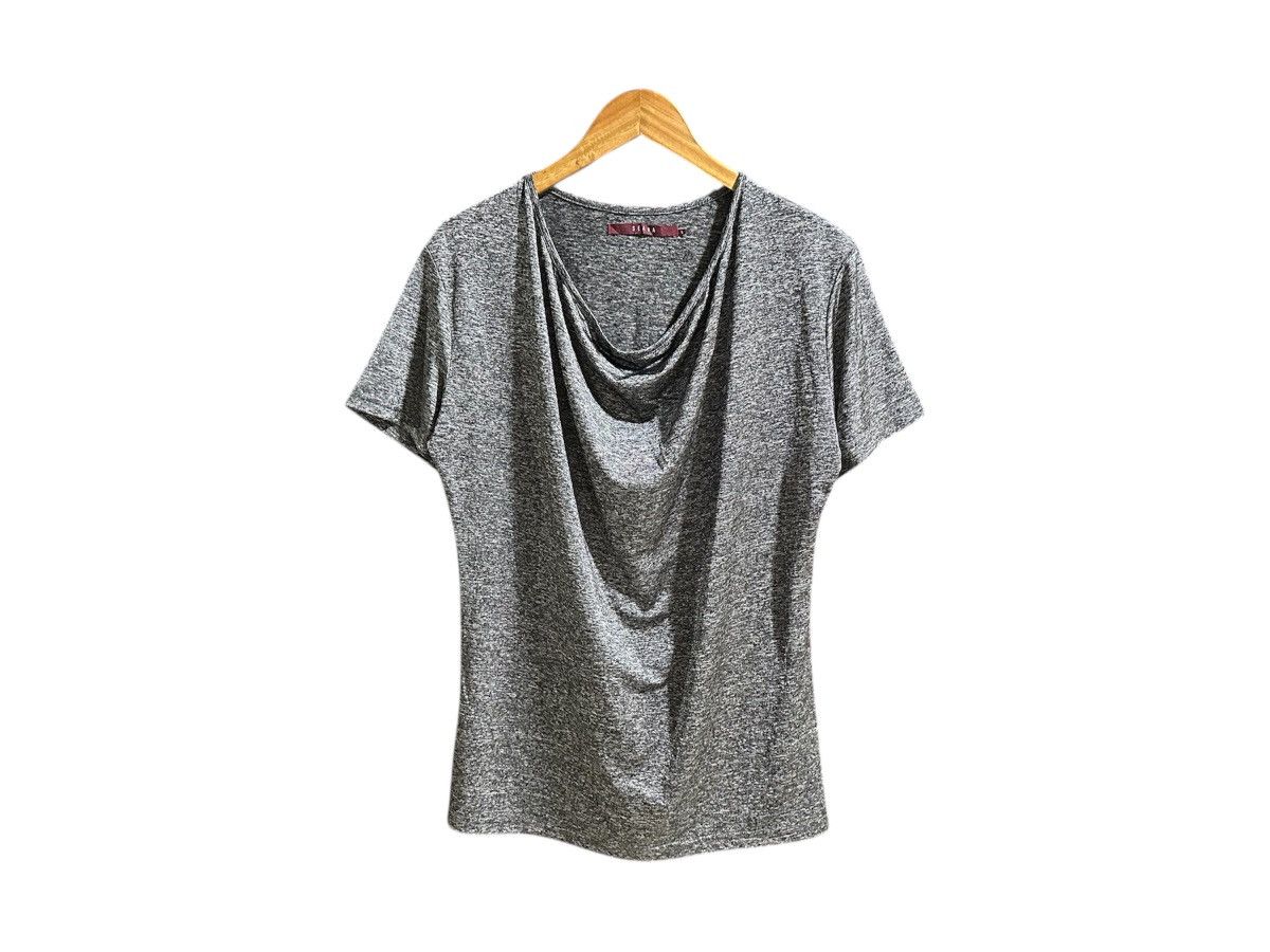 If Six Was Nine 🔥Sick Y2K Seana Silver Draped Shirt Size US L / EU 52-54 / 3 - 1 Thumbnail