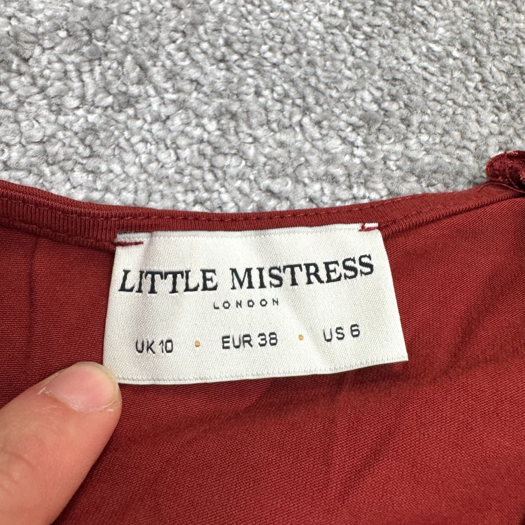 Vintage Little Mistress Jumpsuit Women 6 Red Long Sleeves Asymmetric Neck Pocket Stretch Casual Travel Classic Womens Size M / US 6-8 / IT 42-44 - 7 Thumbnail