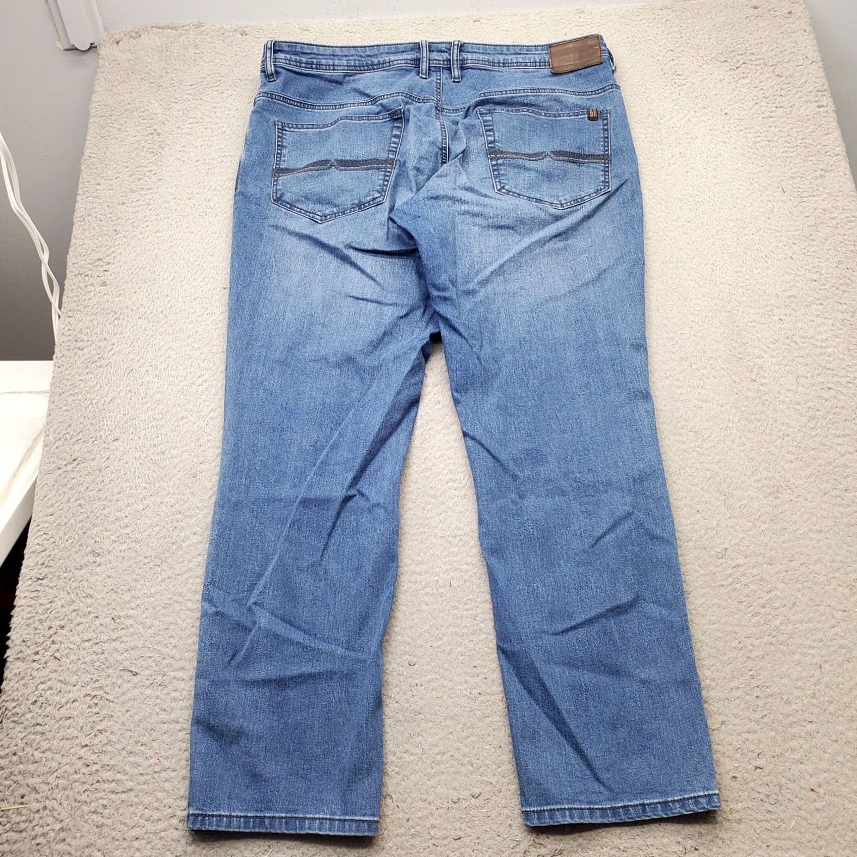 Buffalo David Bitton Buffalo Mens Jeans - Axel Straight Jeans Mens 38x32 Blue Denim Stretch Slim Fit Size US 38 / EU 54 - 2 Thumbnail