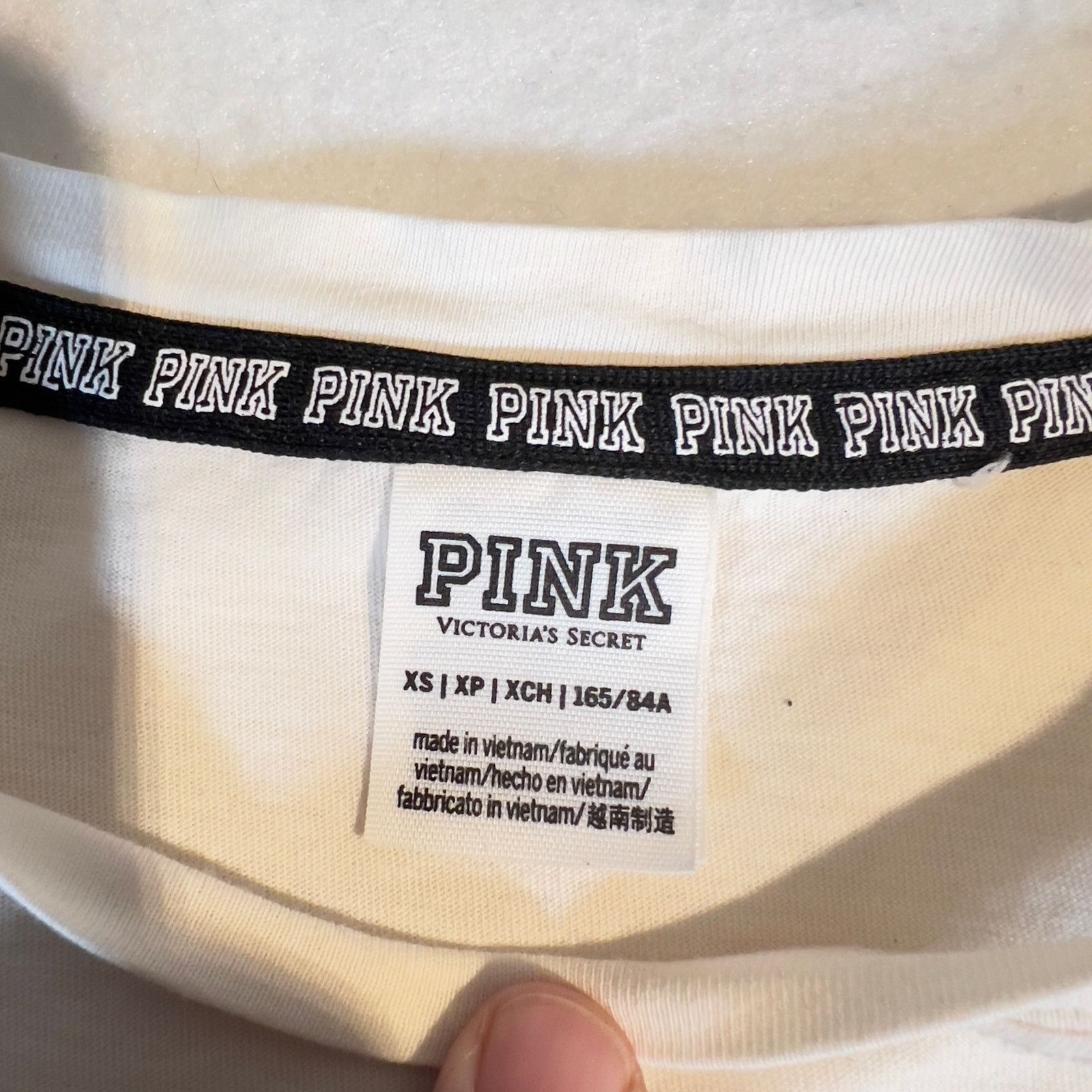 Pink Pink by Victoria Secret Woman XS Long Sleeve TShirt Tropical Size ONE SIZE - 13 Thumbnail