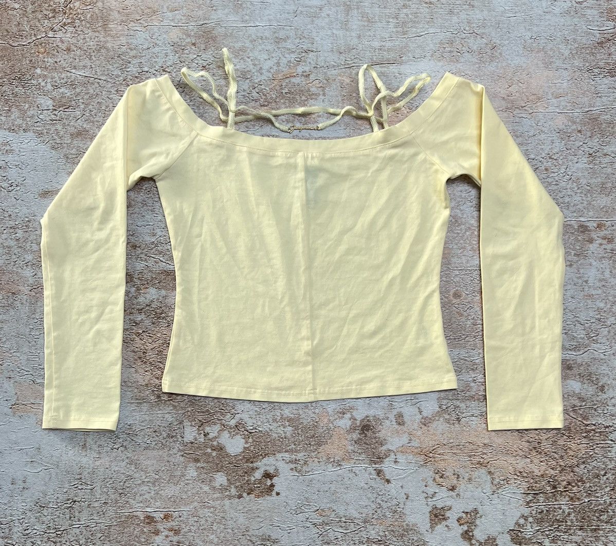 image of Jacquemus Long Sleeve Top in Beige, Women's (Size Small)