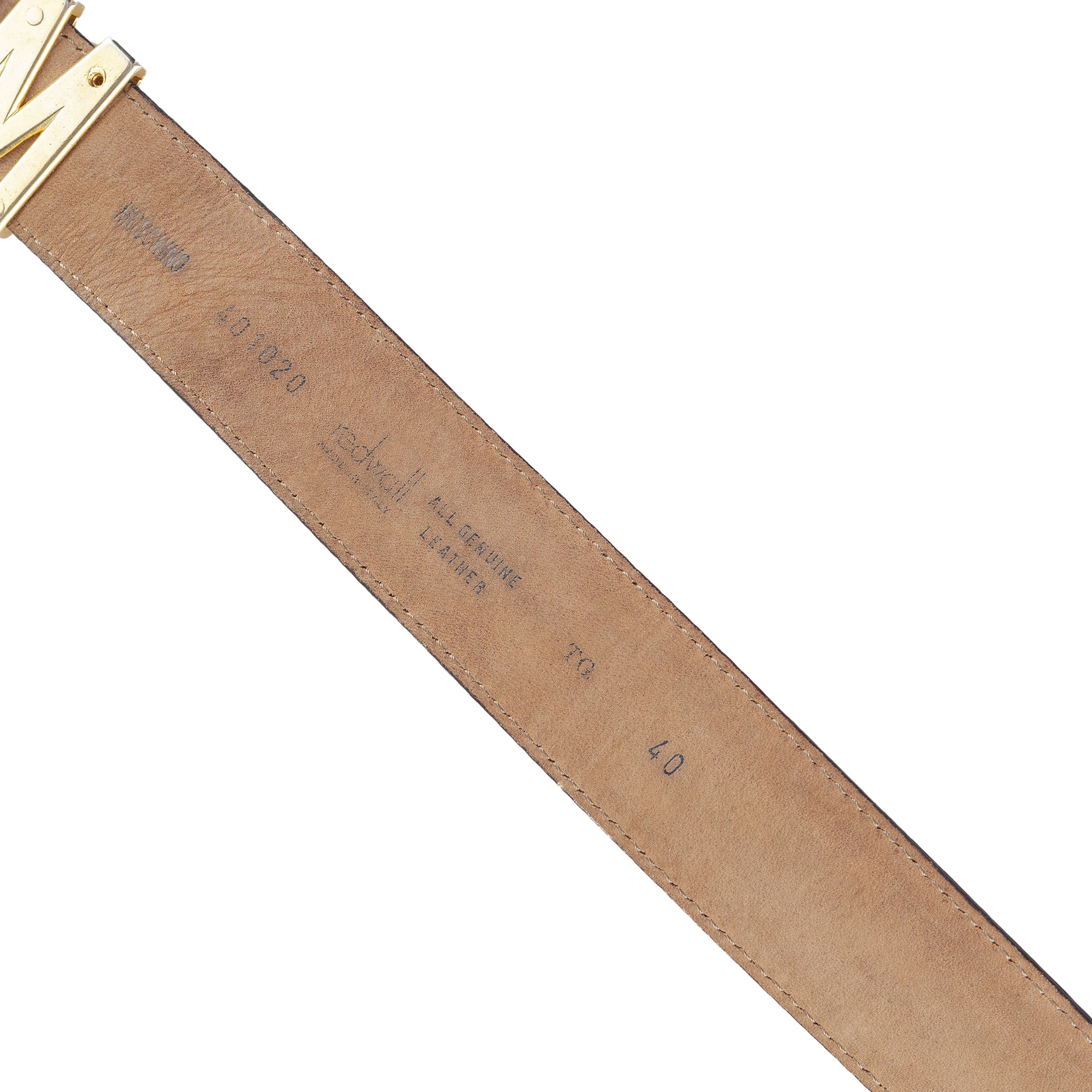 Moschino Moschino Brown Golden Leather Belt (80 cm) Size ONE SIZE - 4 Thumbnail