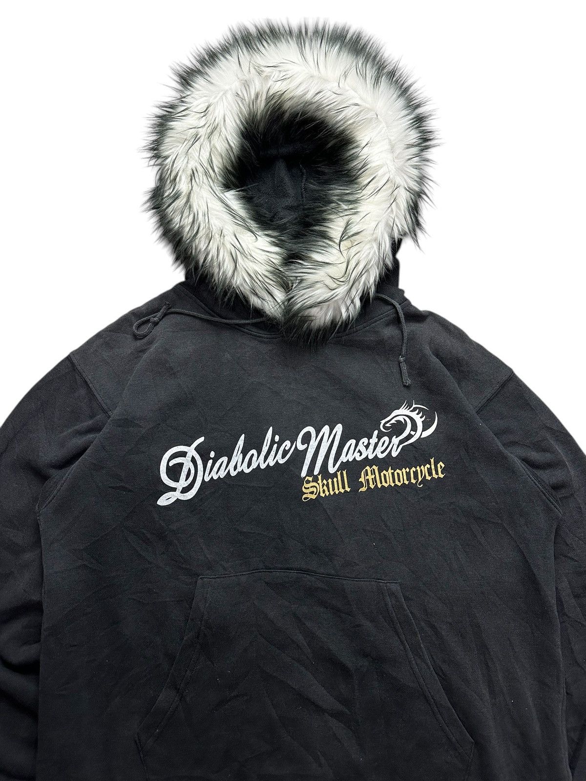 Hysteric Glamour BLACK FADED BULLET NOISE BLACK WHITE FUR HOODIE LGB STYLE Size US L / EU 52-54 / 3 - 3 Thumbnail