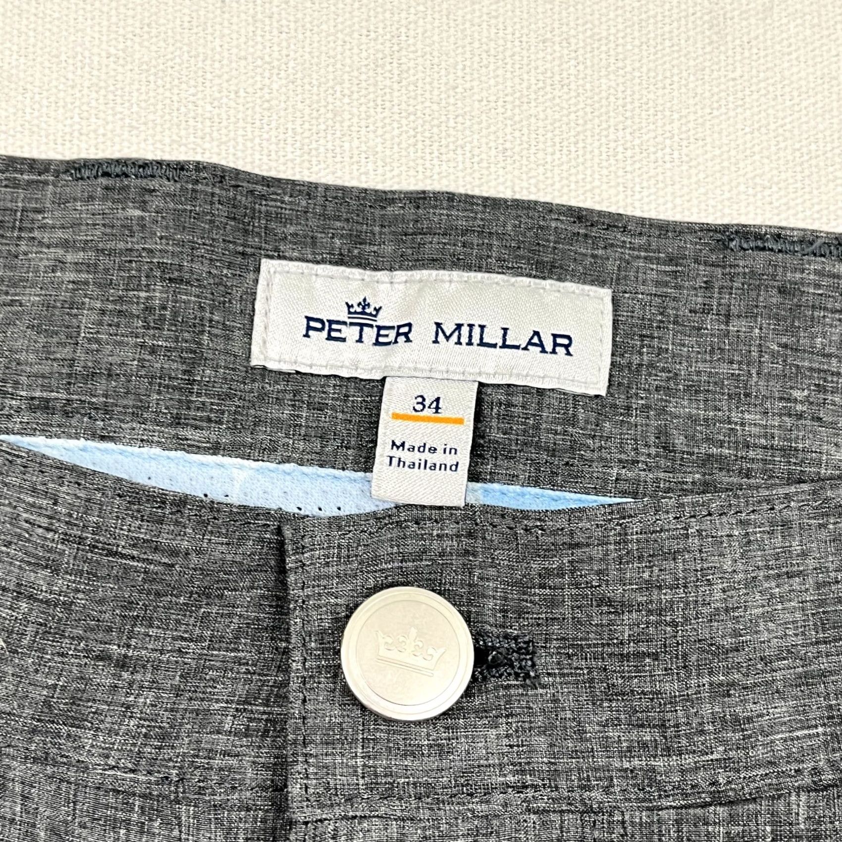 Peter Millar Peter Millar Shackleford Shorts Mens 34 x 9.5 Gray Active Performance Golf Chino Shorts Size US 34 / EU 50 - 5 Thumbnail