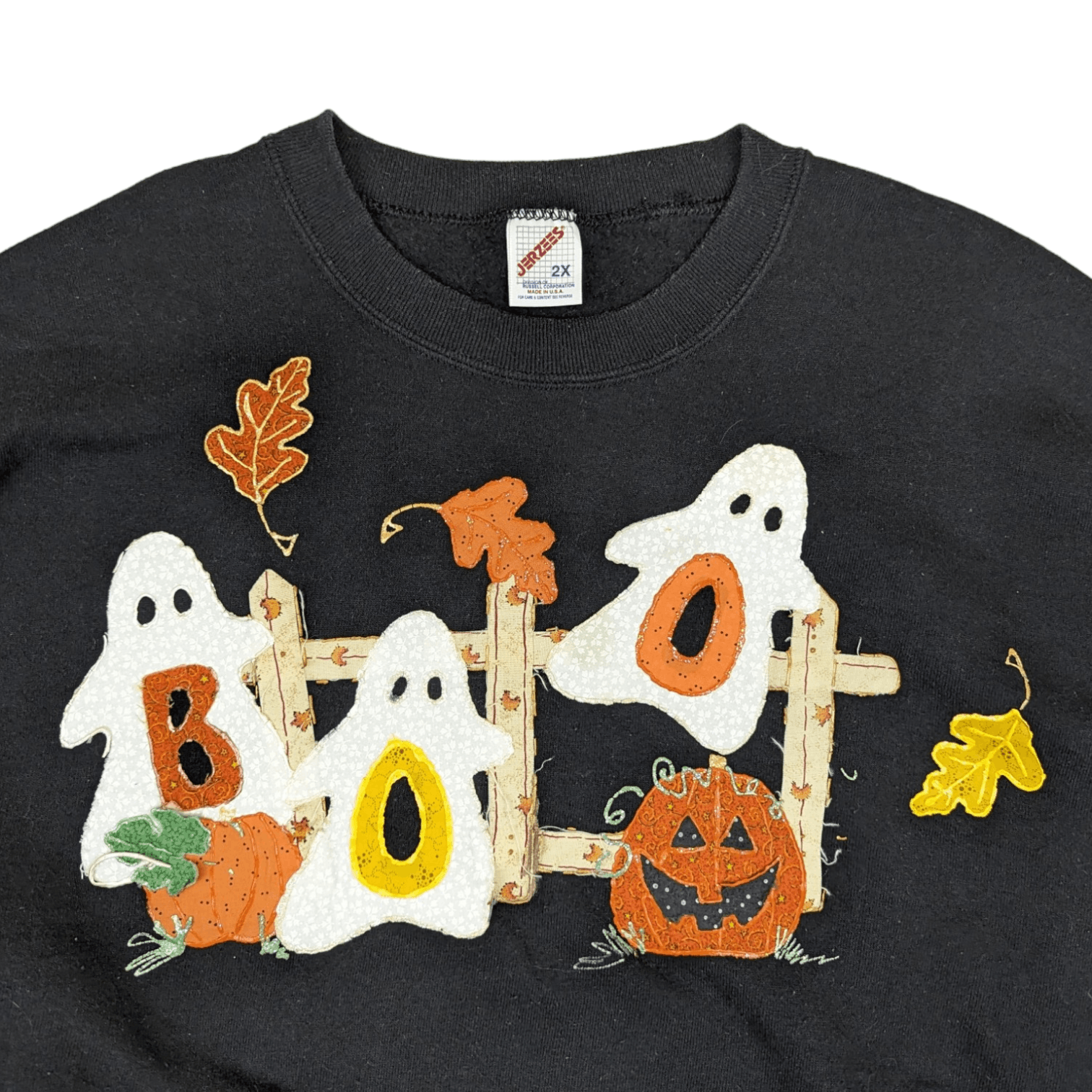 Jerzees Vintage 90's JERZEES Halloween Ghost Jumper Sweatshirt Size US XXL / EU 58 / 5 - 4 Thumbnail