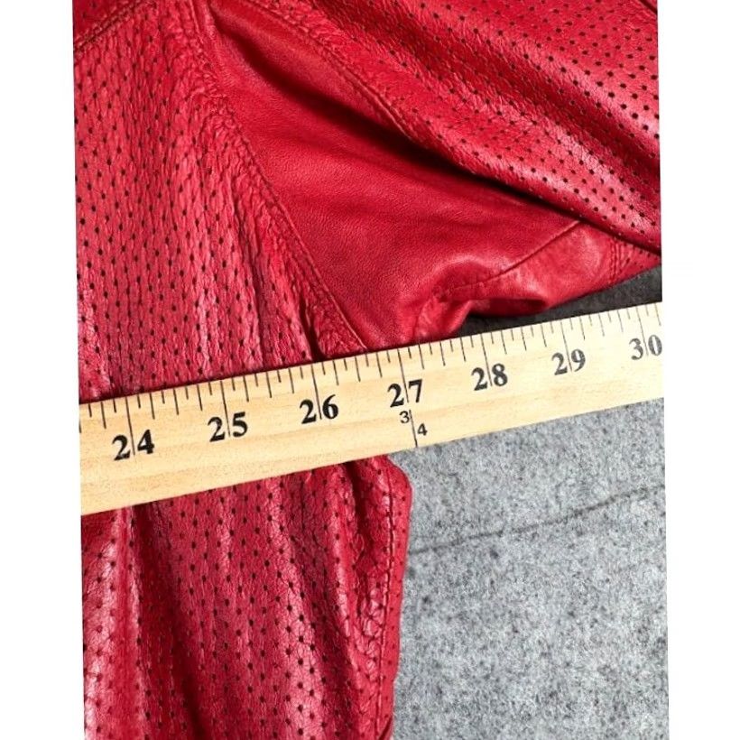 Pelle Pelle VINTAGE Pelle Pelle Marc Buchanan Leather Bomber Jacket Men 48 Red Zip Up Streetwear Ladies? Size US M / EU 48-50 / 2 - 7 Thumbnail