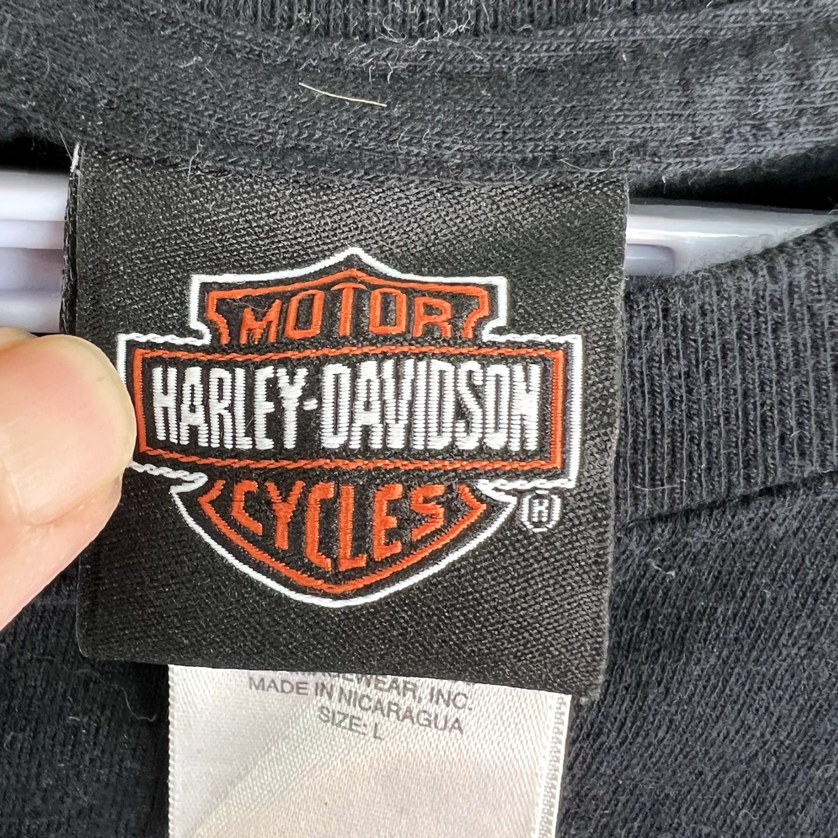 Harley Davidson Harley-Davidson Men's T-Shirt SZ L Black Short Sleeve Motorcycle Biker 2000s Size US L / EU 52-54 / 3 - 4 Thumbnail