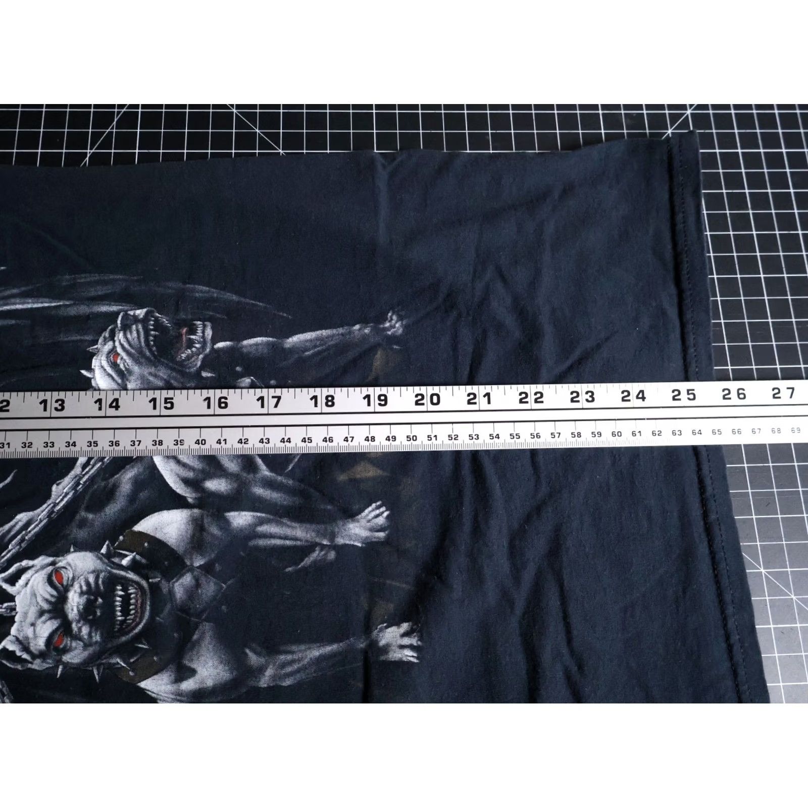 Fruit Of The Loom Grim Reaper Rottweiler T-Shirt Men's Small Black Skull Dogs Y2K Gothic (M Tag) Size US S / EU 44-46 / 1 - 7 Thumbnail