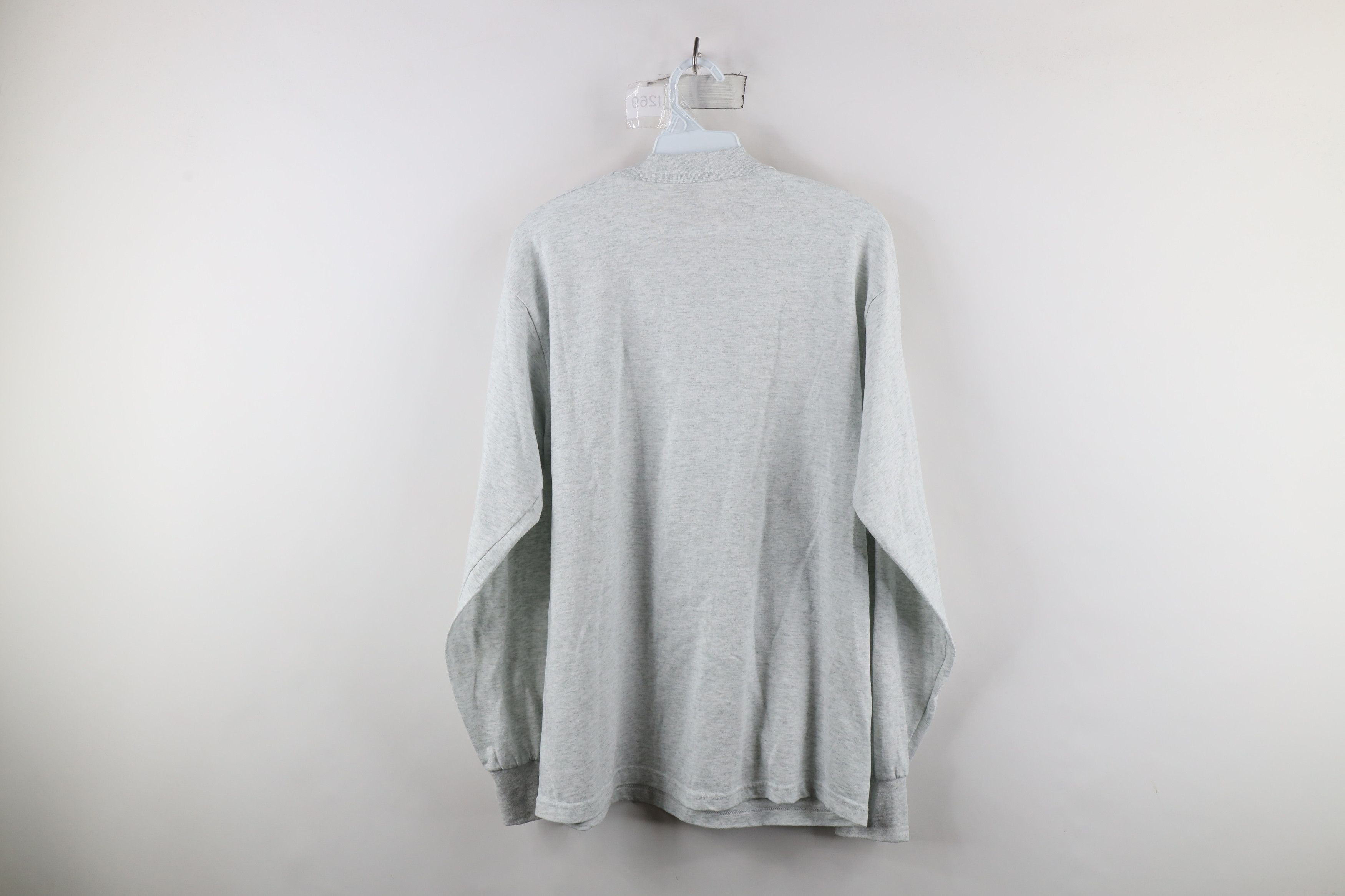Vintage Vintage 90s Streetwear Long Sleeve T-Shirt Heather Gray USA Size US L / EU 52-54 / 3 - 5 Thumbnail