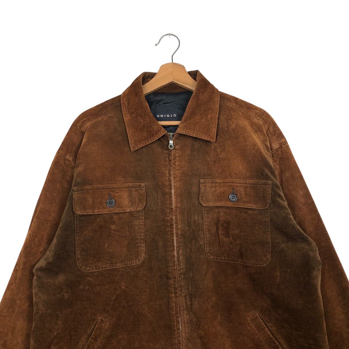 Japanese Brand 📌Rich Brown Vintage Zipper Chore Jacket Uniqlo Issey Miyake Size US M / EU 48-50 / 2 - 4 Thumbnail