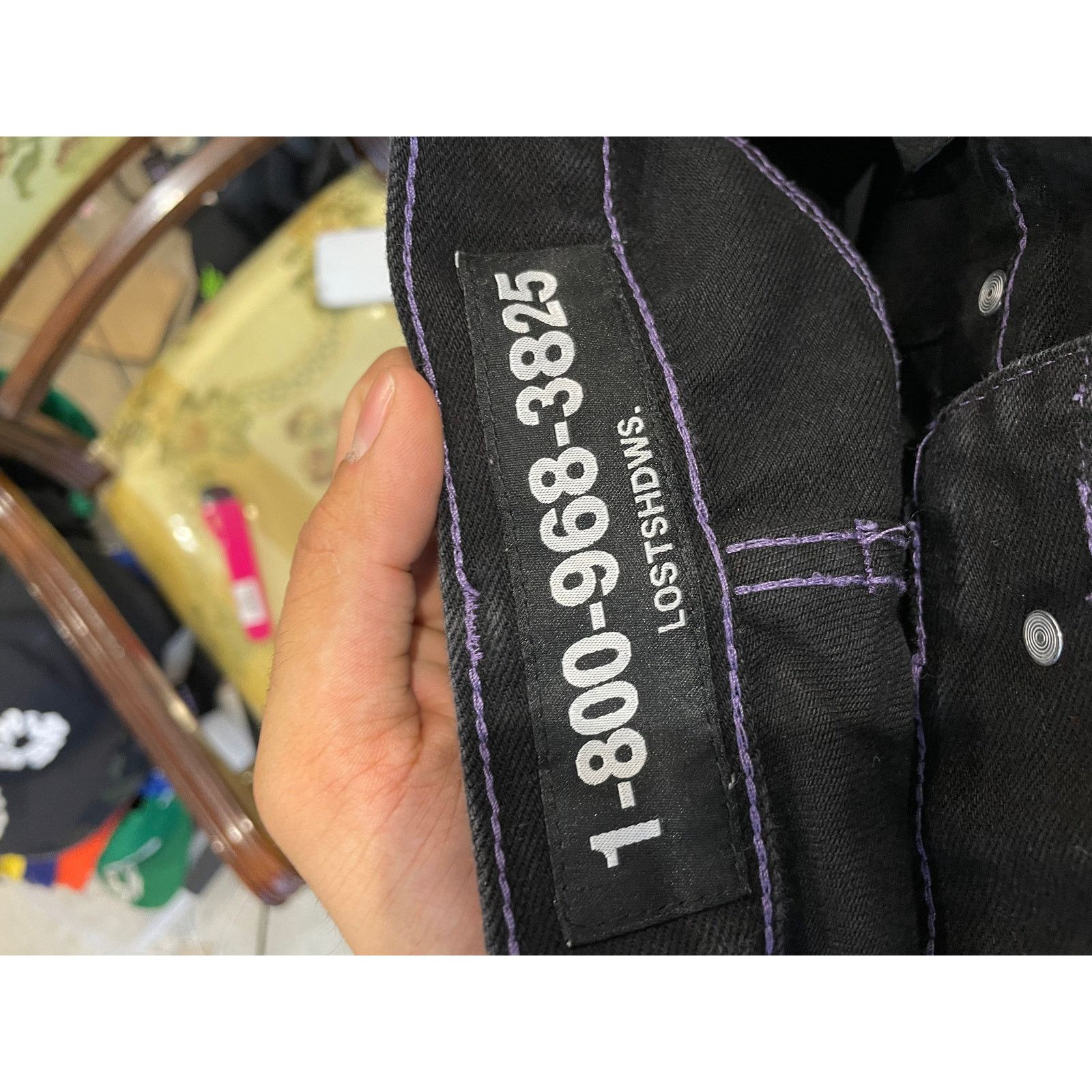 Other LOSTSHDWS Black & Purple Jeans Size US 30 / EU 46 - 2 Thumbnail