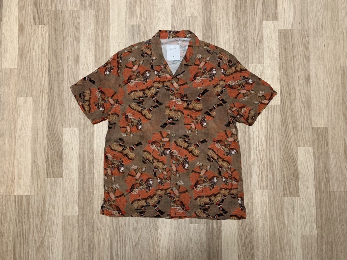 Percival Percival samurai print shirt button up Size US L / EU 52-54 / 3 - 1 Thumbnail