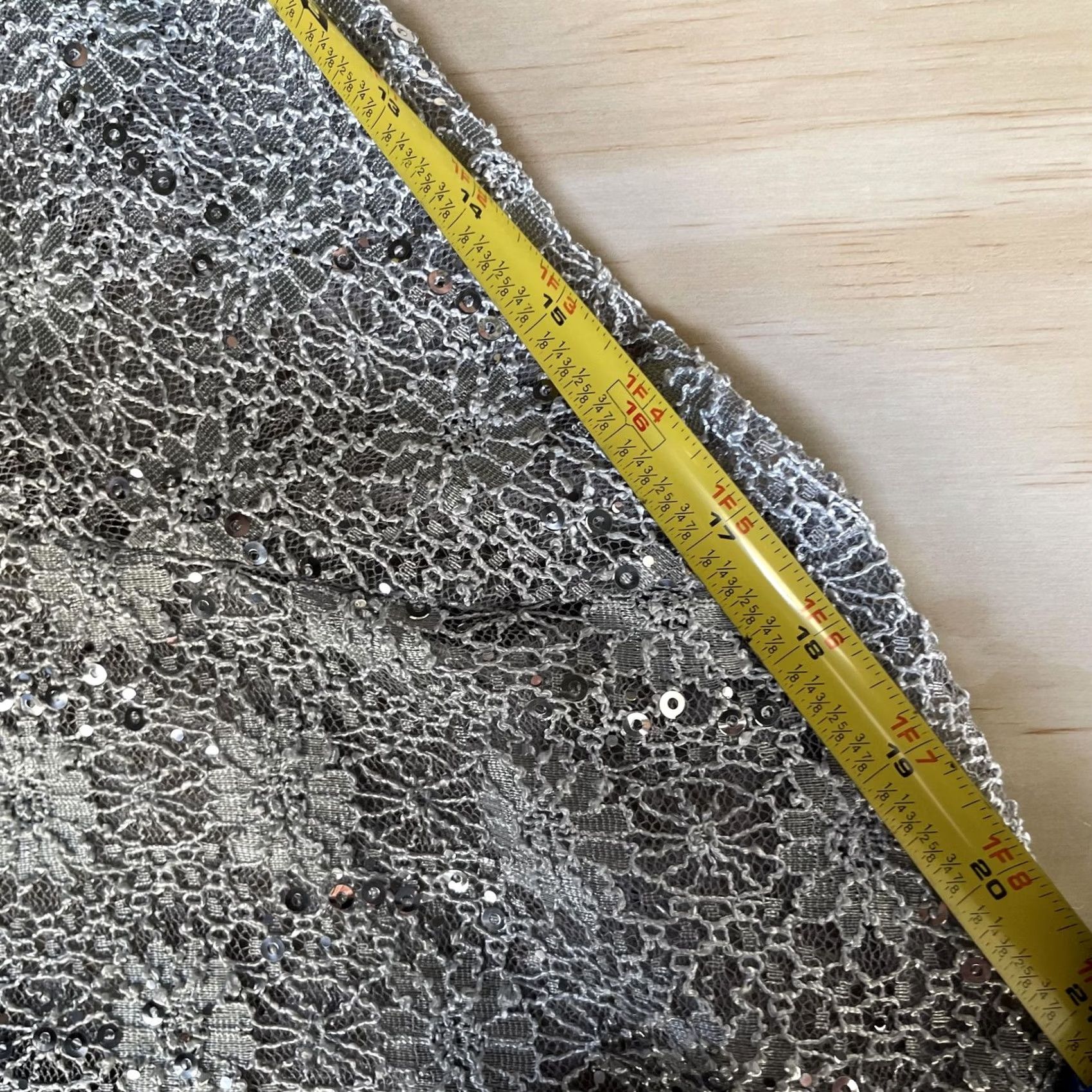 Vintage R & M Richards Jacket Womens XL Silver Lace Sequin Open Front Sheer Formal Size XL / US 12-14 / IT 48-50 - 7 Thumbnail