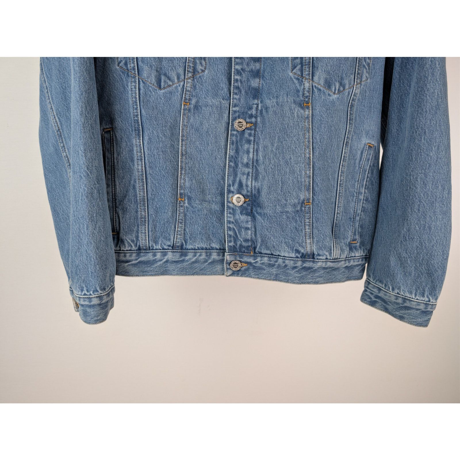 Vetements o1rshd1 Deconstructed Hooded Denim Jacket in Denim Mid Blue Size US M / EU 48-50 / 2 - 4 Thumbnail