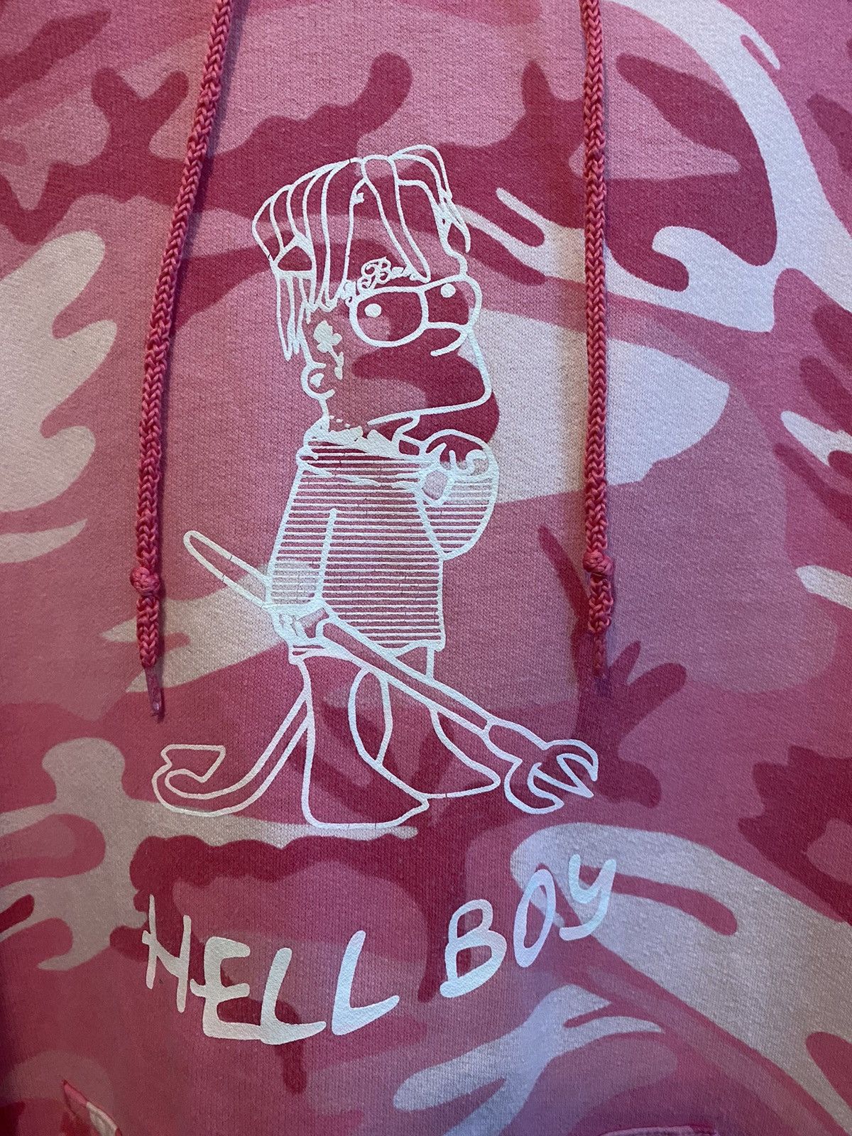 Superrradical LIL PEEP PINK CAMO HELLBOY HOODIE Grailed