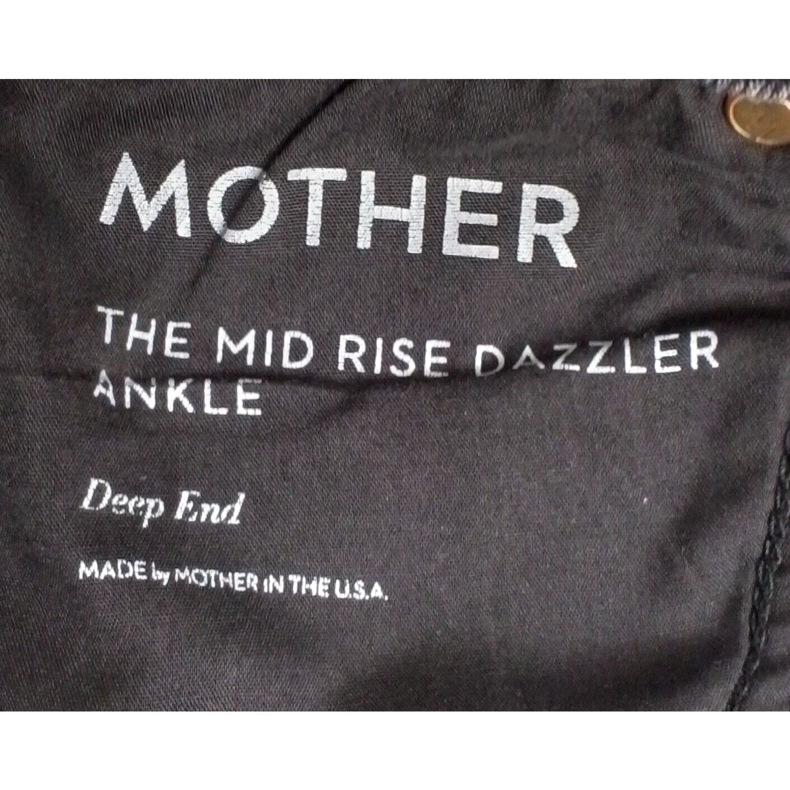 MOTHER Mother Denim Women's 26 The Midrise Dazzler Jean Black Size 26" / US 2 / IT 38 - 11 Thumbnail