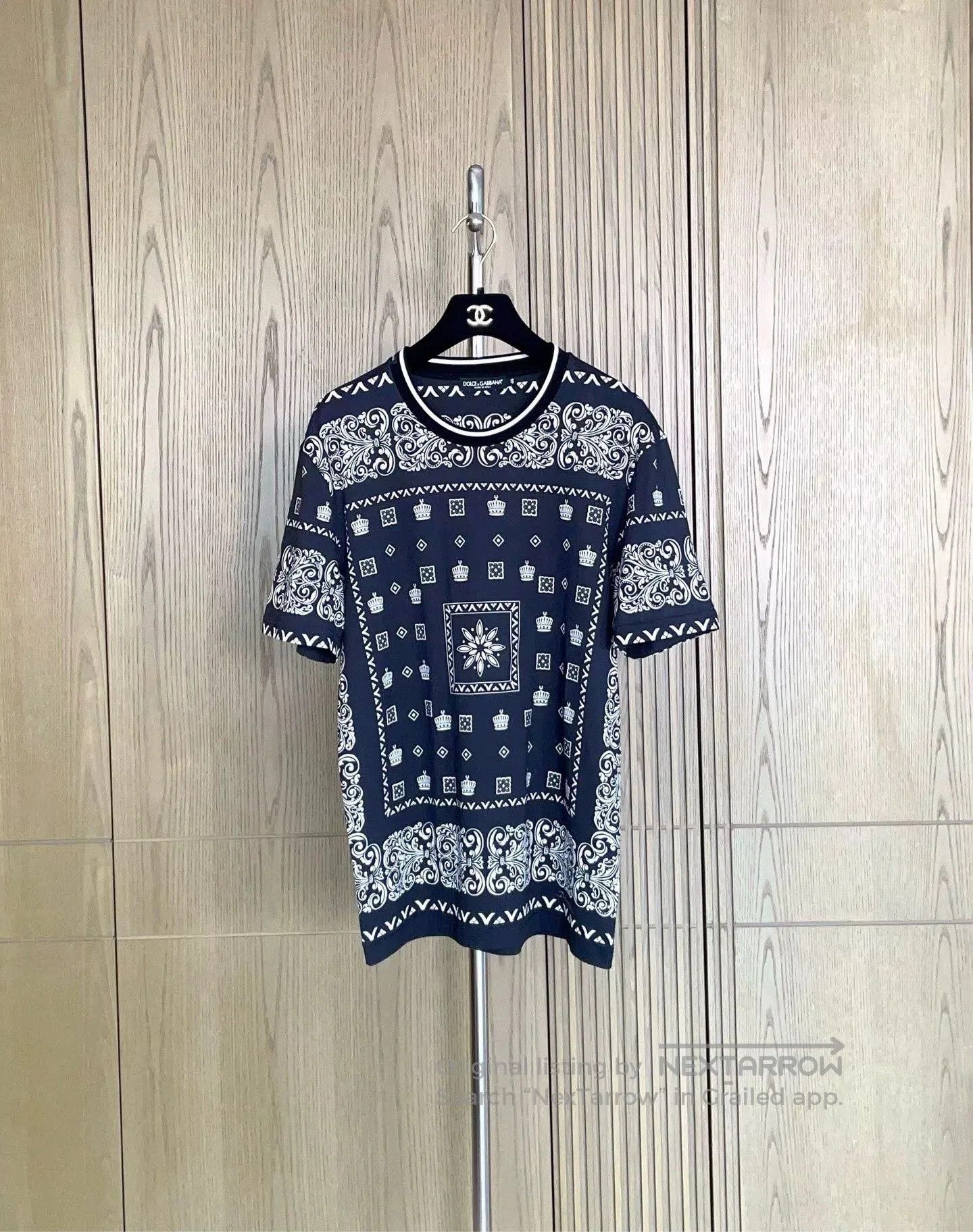 Dolce & Gabbana Dolce & Gabbana Black Crown Print T. Size US S / EU 44-46 / 1 - 1 Thumbnail