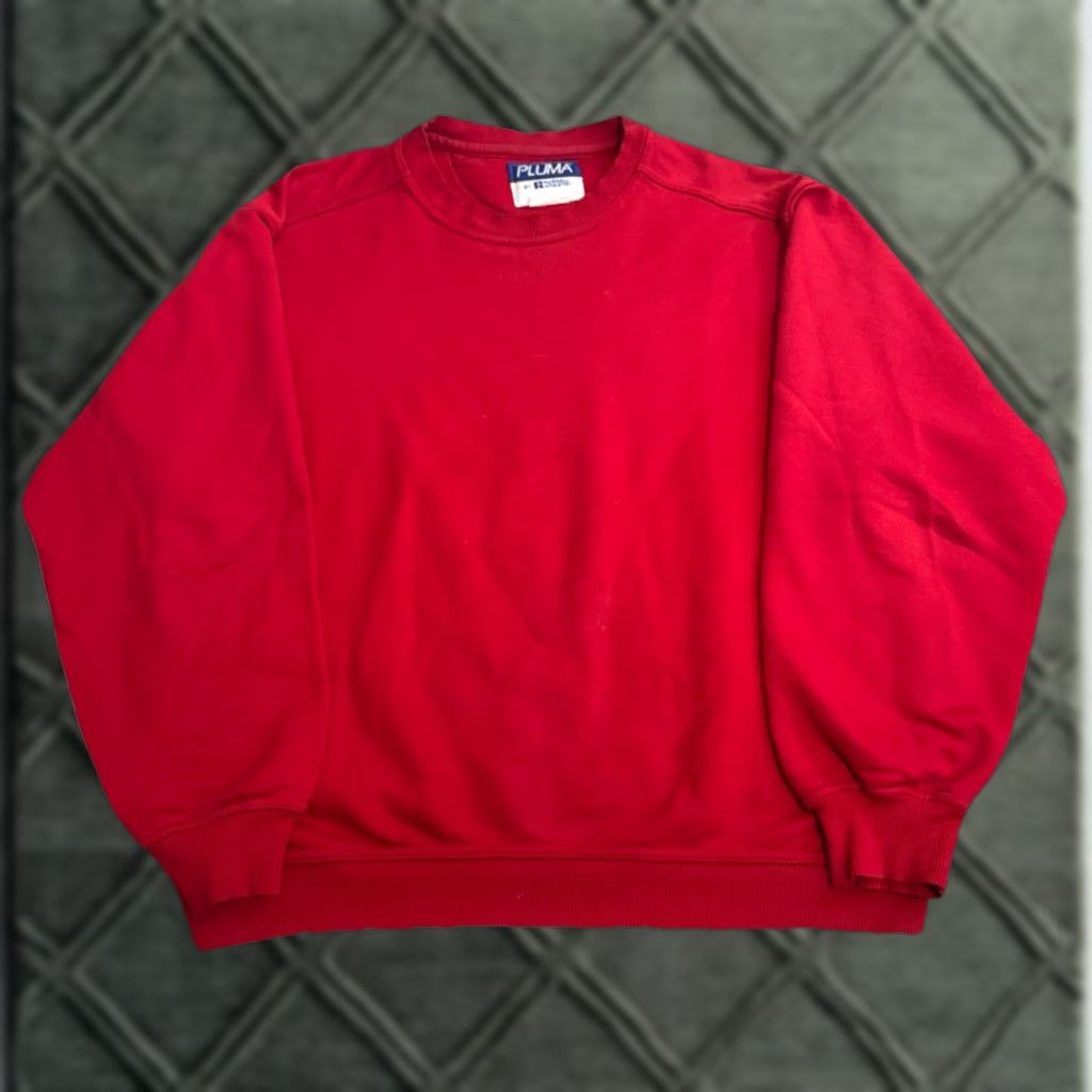 Russell Athletic VINTAGE Russell Athletic Sweatshirt Red Unisex Adults L 90s Crewneck Pullover Blank Pluma Size US L / EU 52-54 / 3 - 1 Thumbnail