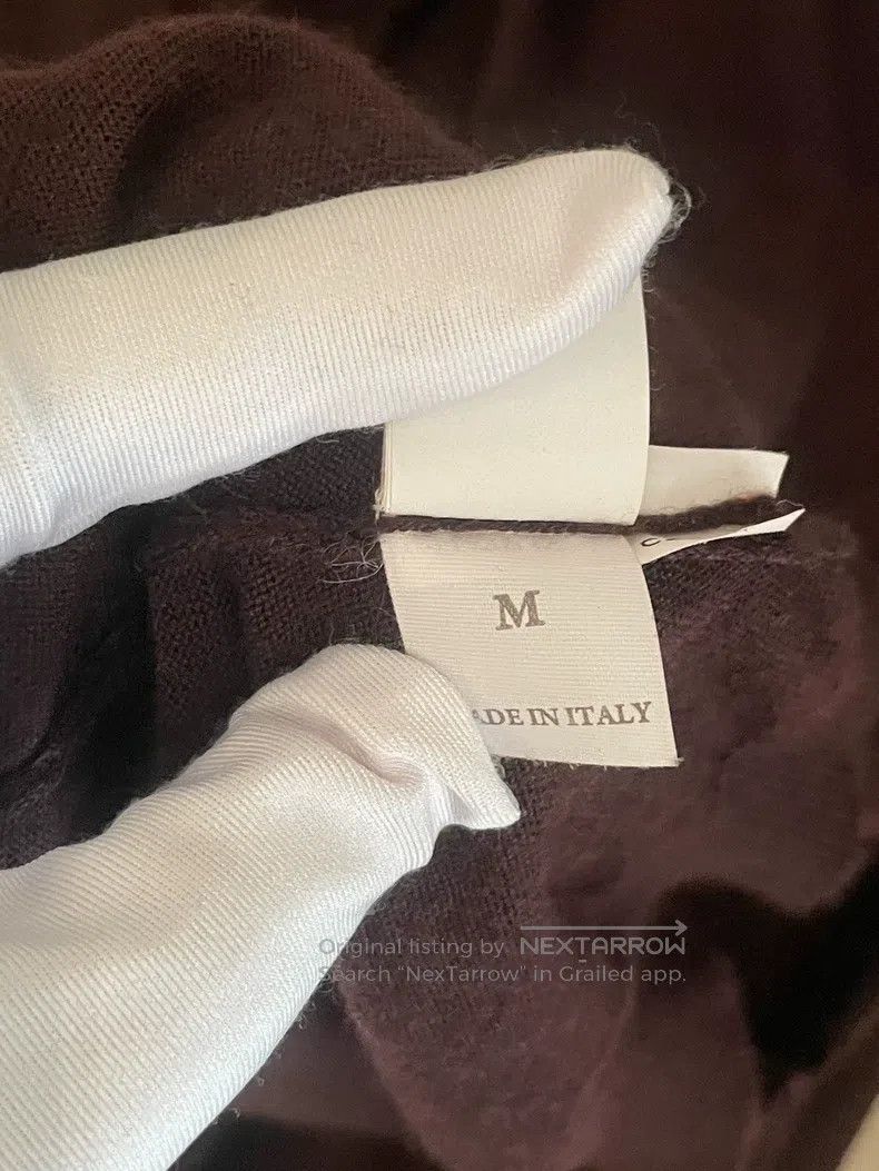 Brunello Cucinelli Brunello Cucinelli Burgundy Beaded Cashmere Sweater Size M / US 6-8 / IT 42-44 - 6 Thumbnail