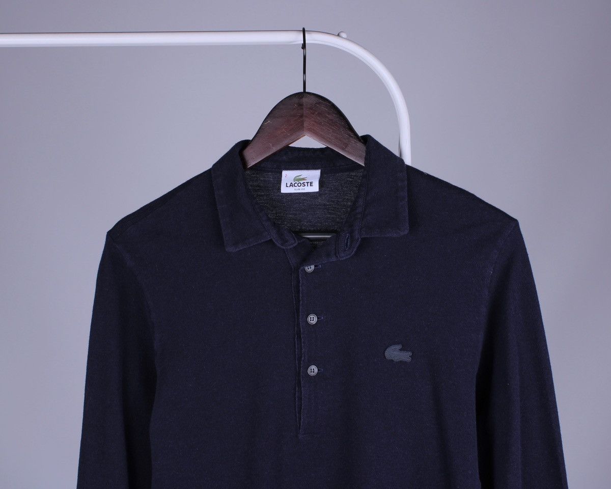 Designer × Lacoste LACOSTE Leather Logo Cotton Silk Wool Blend Polo Shirt Size US S / EU 44-46 / 1 - 2 Thumbnail