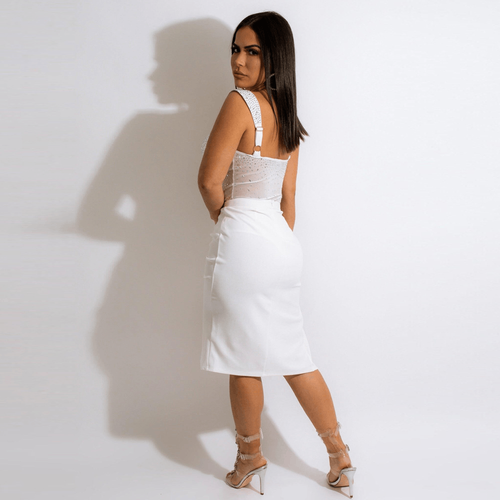 Other Rhinestone Sling Backless Two-piece Set Two Colors Size L / US 10 / IT 46 - 3 Thumbnail