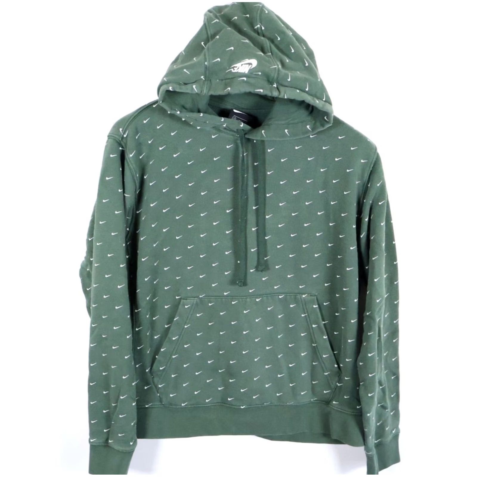 Nike Nike Swoosh Hoodie Men's Medium Green AOP Drawstring Pullover Sweatshirt Size US M / EU 48-50 / 2 - 2 Thumbnail