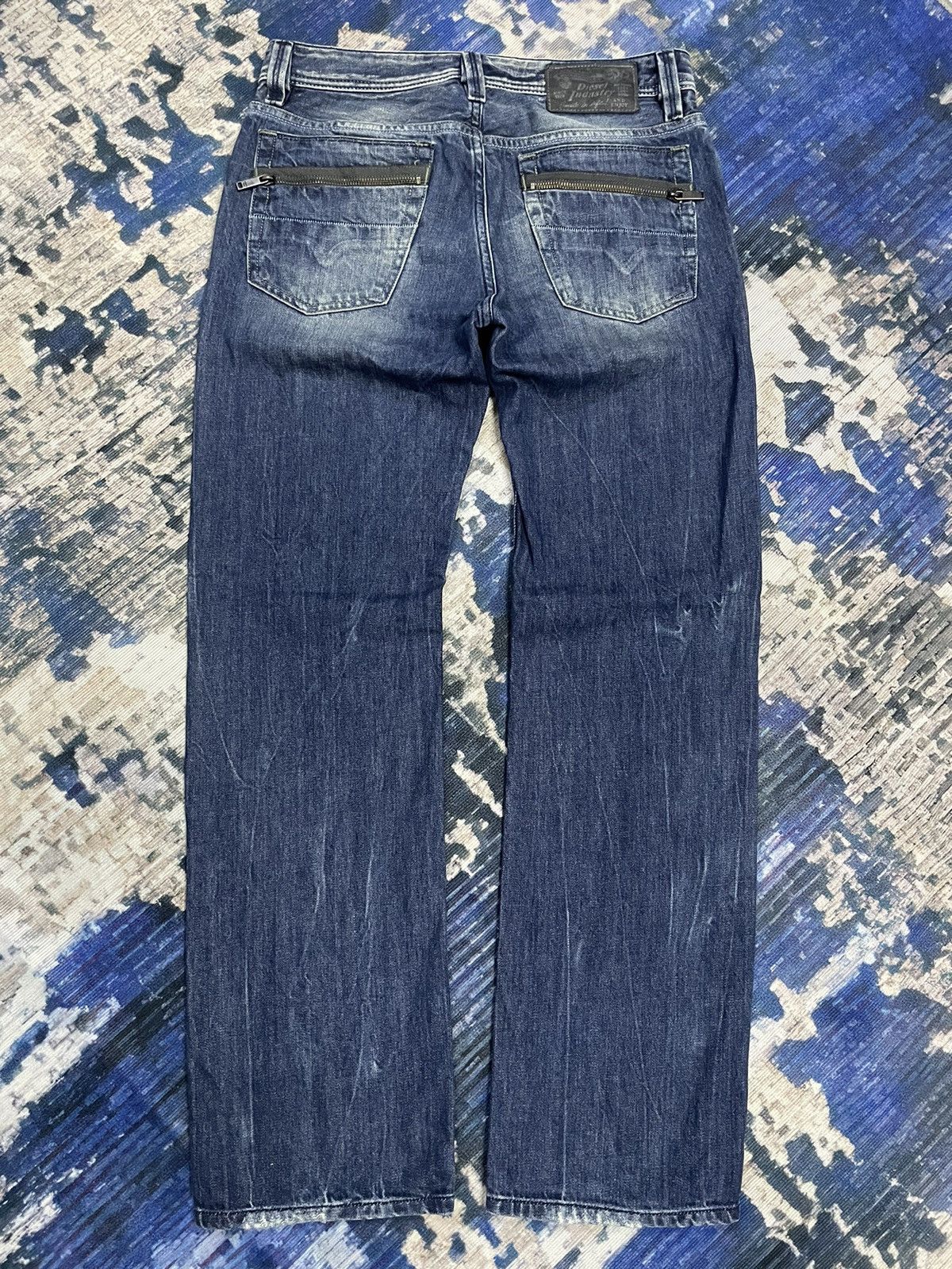Diesel Diesel Industry Distressed Faded Straight Jeans Size US 31 - 18 Thumbnail