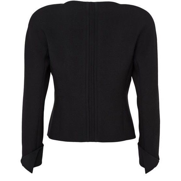Chloe CHLOE Fitted Collarless Black Wool Crepe Jacket New & Authen Size XS / US 0-2 / IT 36-38 - 2 Thumbnail