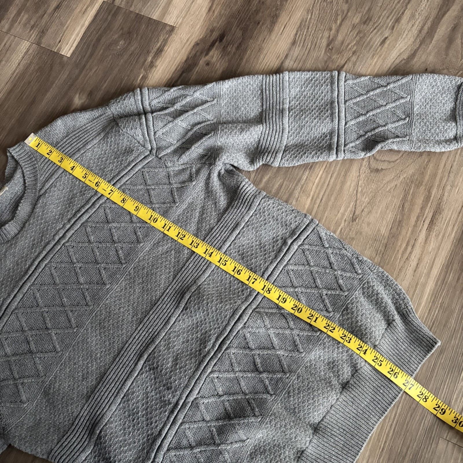 Vintage Vintage Cable Knit Sweater Men's Size M Gray 1990s Textured Size US M / EU 48-50 / 2 - 5 Thumbnail