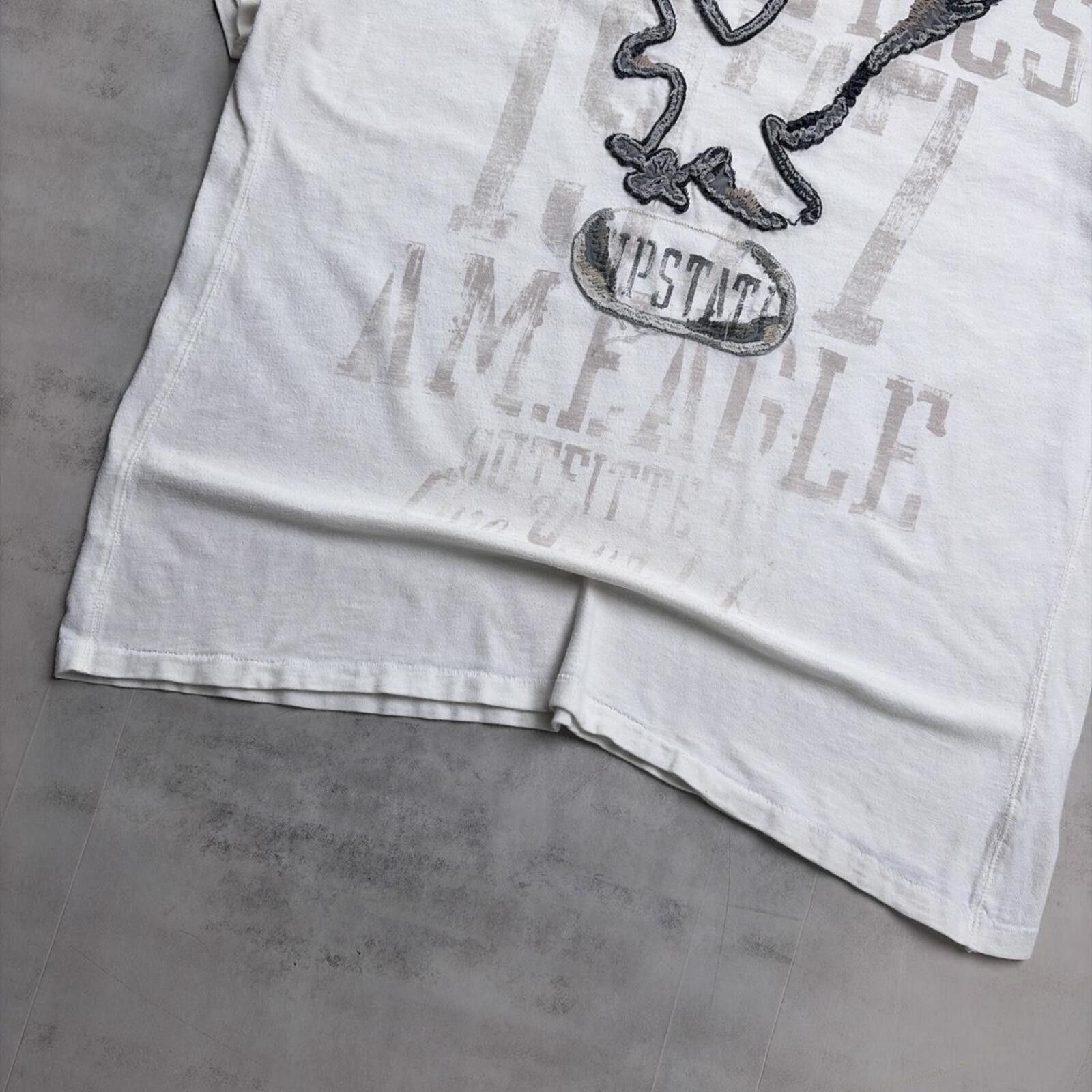 American Eagle Outfitters Y2K White American Eagle Grunge Skater T-Shirt Size US XXL / EU 58 / 5 - 4 Thumbnail