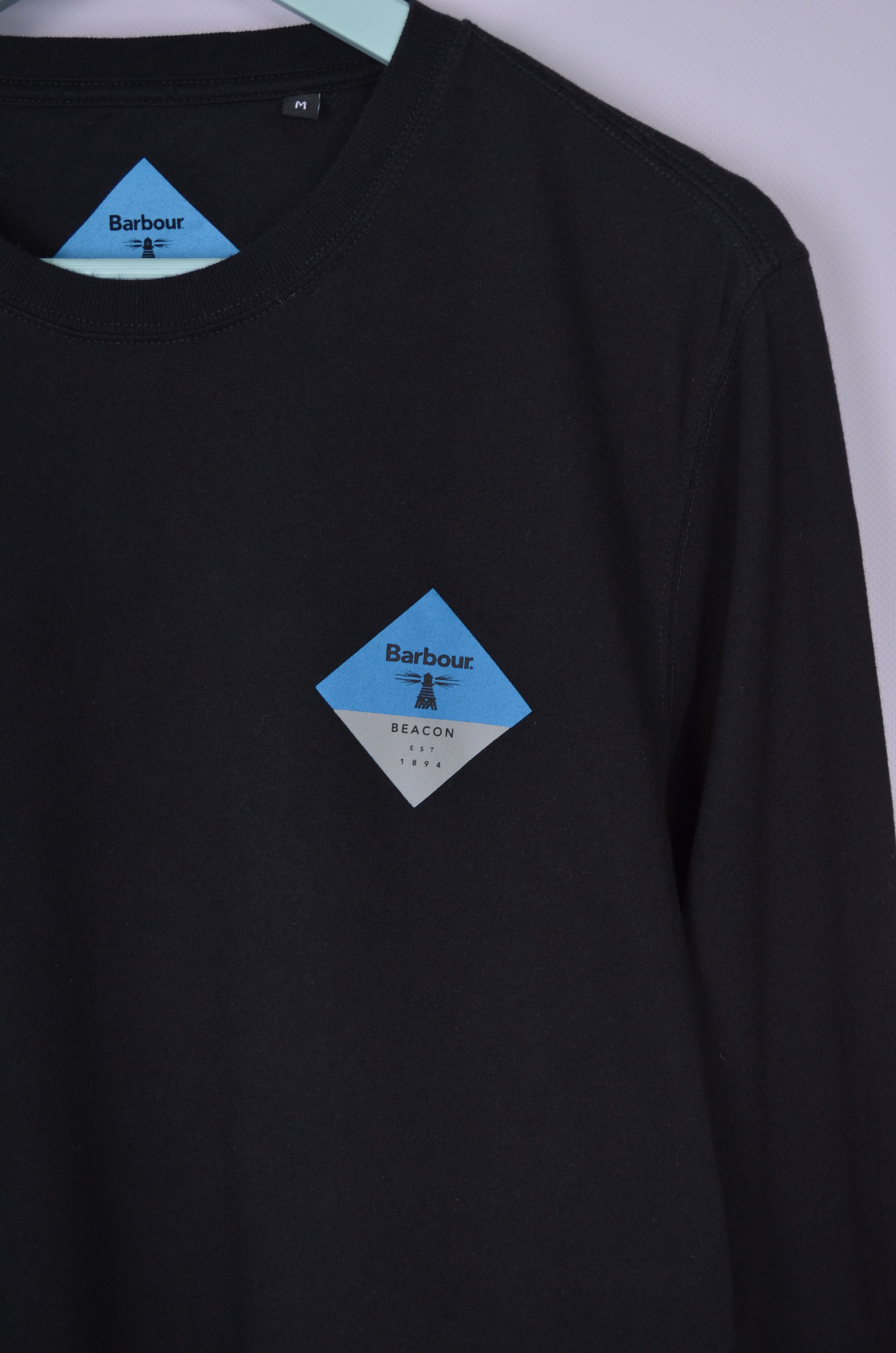 Barbour Mens Barbour Beacon Print Longsleeve T Shirt Size M Slim Fit Size US M / EU 48-50 / 2 - 3 Thumbnail